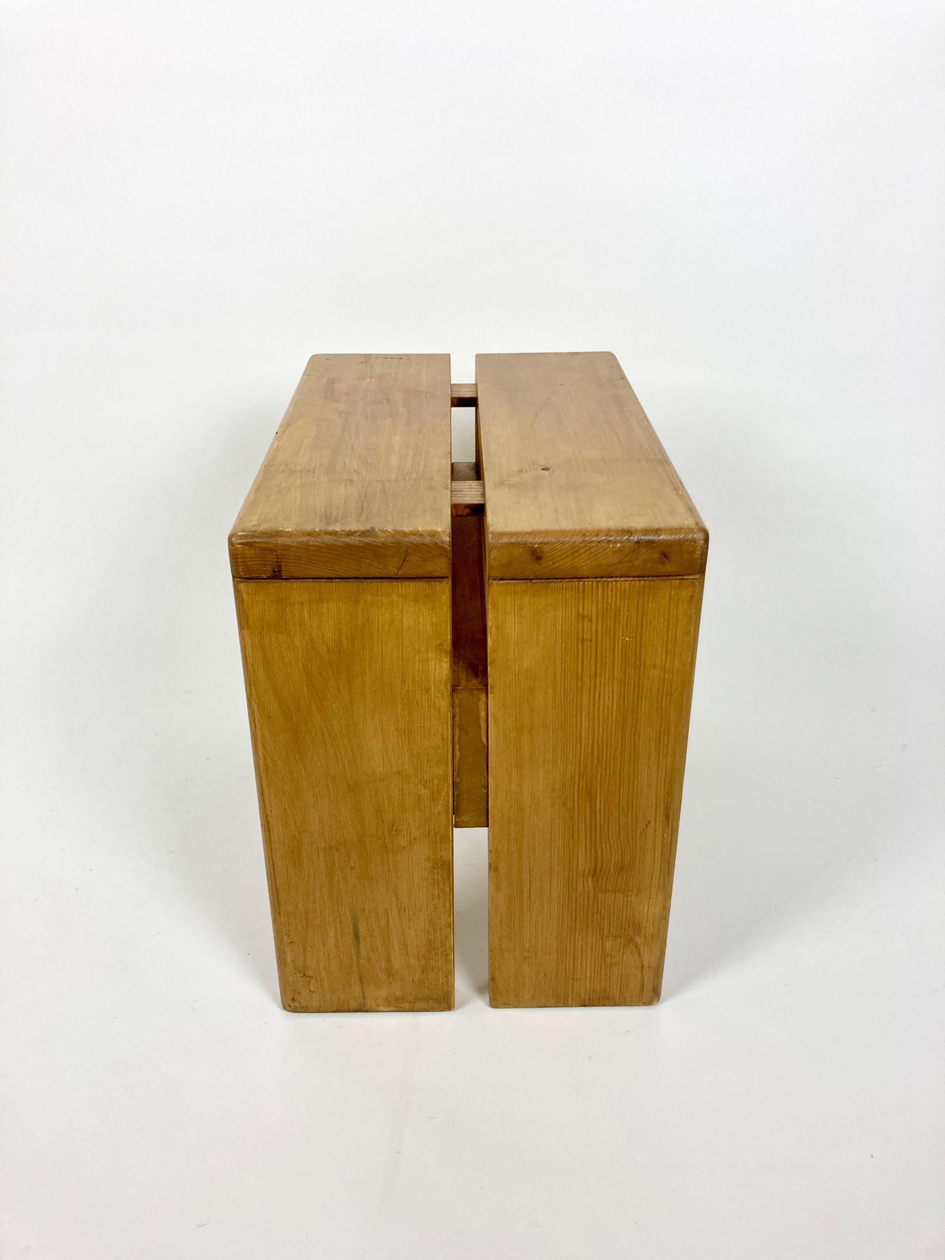 Stools/Side Table from Les Arcs, France 1970s, Charlotte Perriand 6