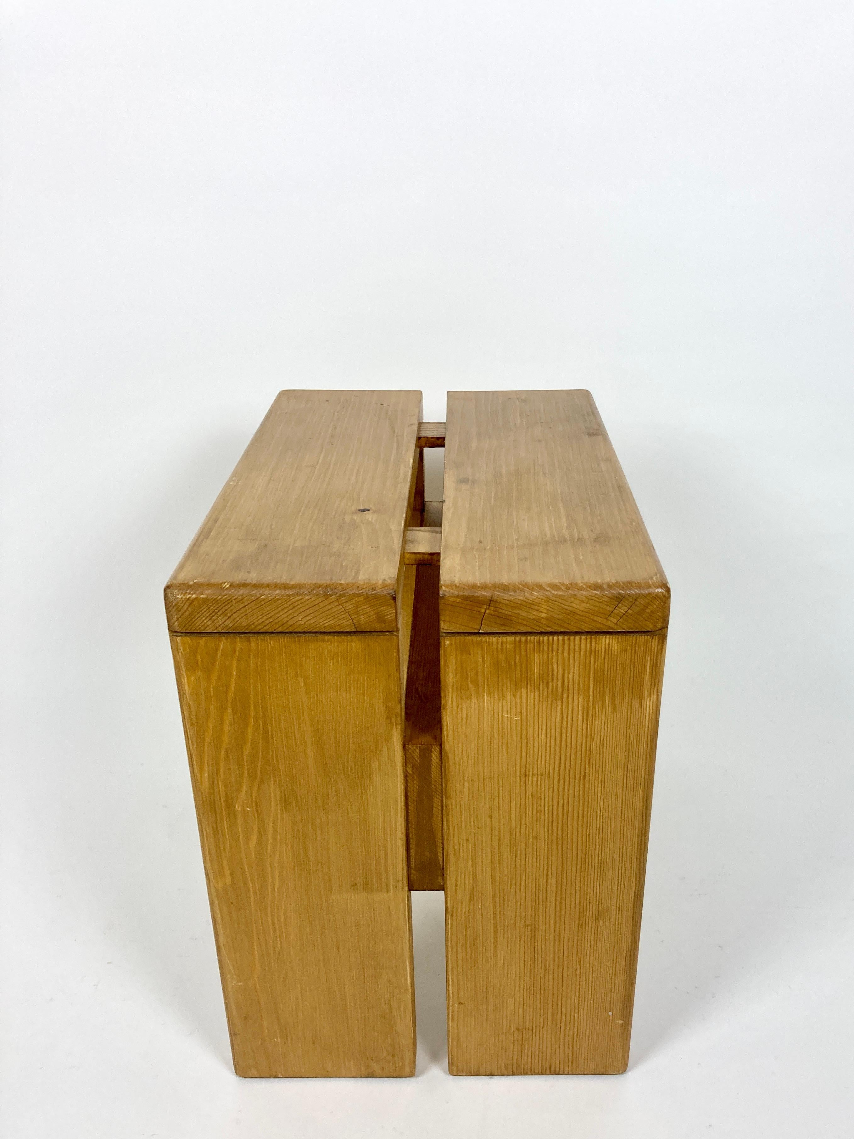 Stools/Side Table from Les Arcs, France 1970s, Charlotte Perriand 3