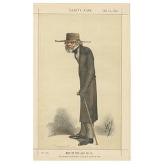 Stooped Victorian Philosopher – Vanity Fair Men of the Day No. 12, 1870