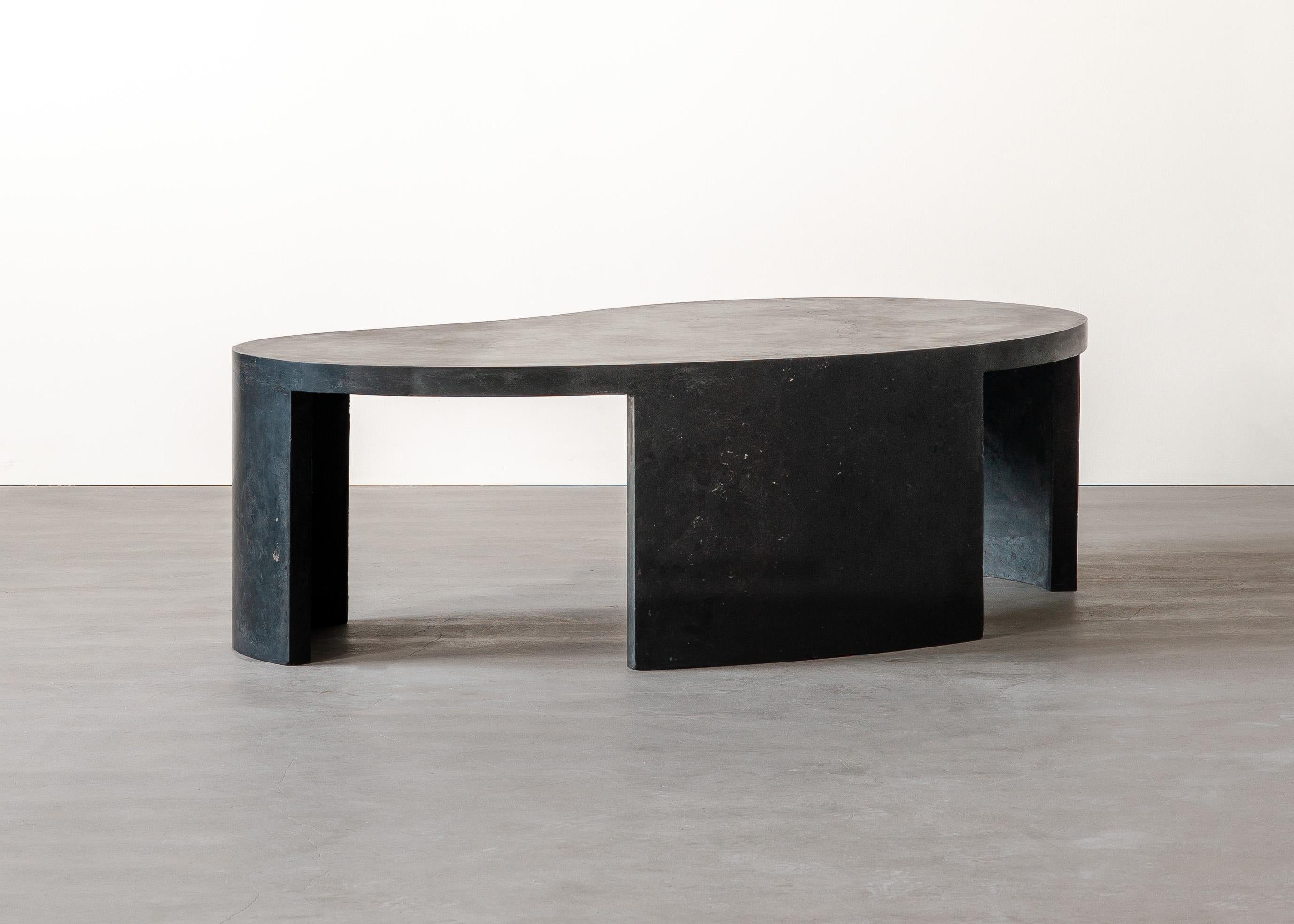 Stopgap, Black Stucco Coffee Table by Andréason & Leibel, Limited Edition For Sale 1