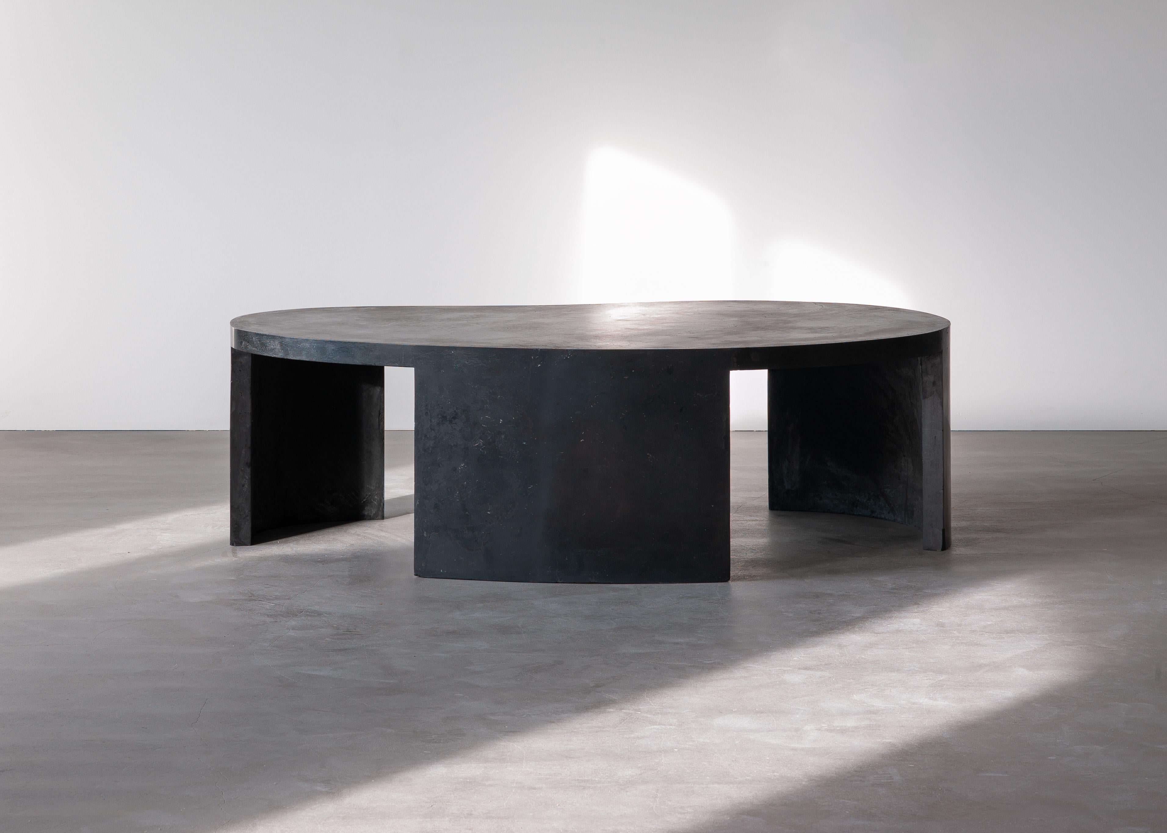 Stopgap, Black Stucco Coffee Table by Andréason & Leibel, Limited Edition For Sale 2
