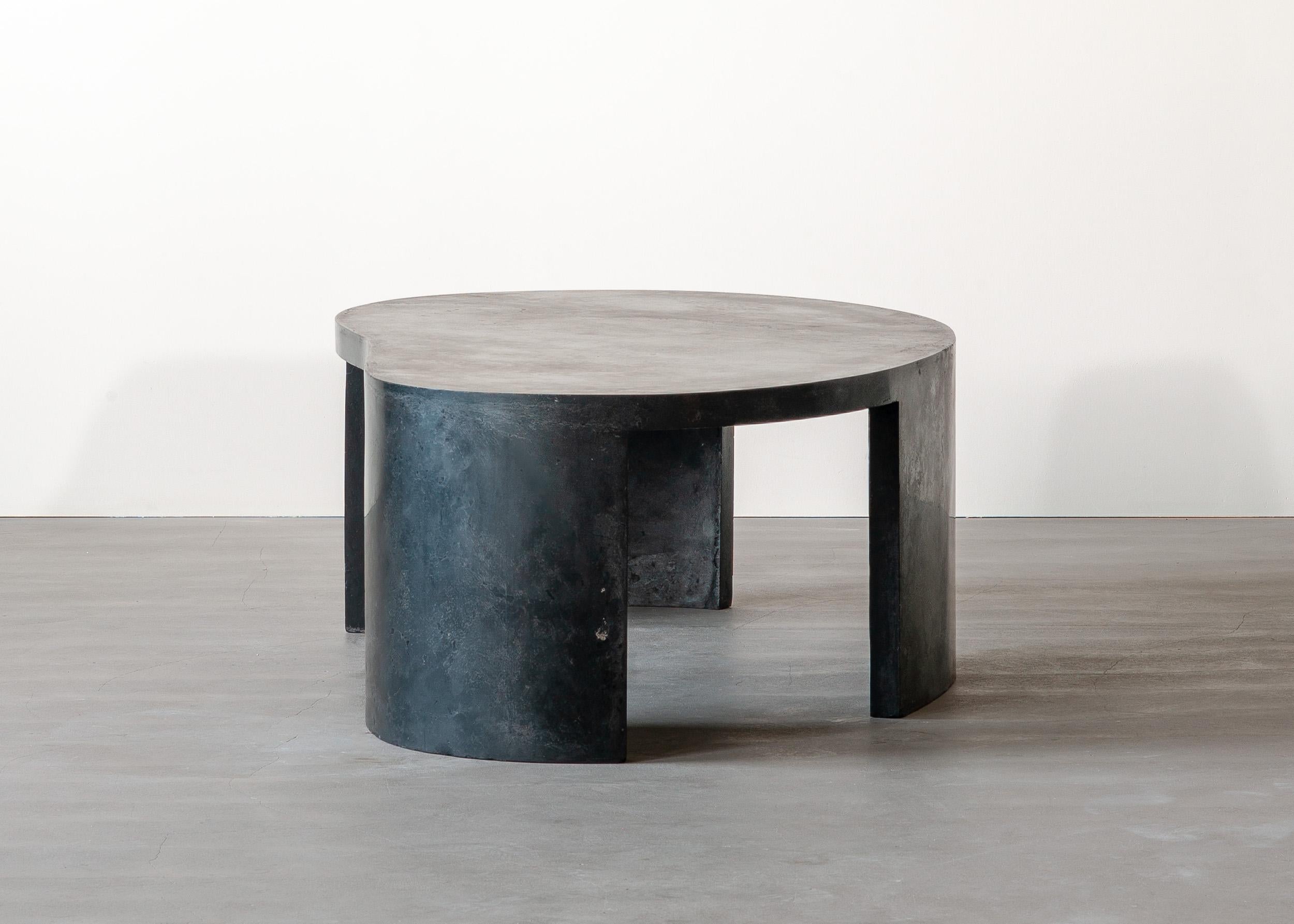 Contemporary Stopgap, Black Stucco Coffee Table by Andréason & Leibel, Limited Edition For Sale