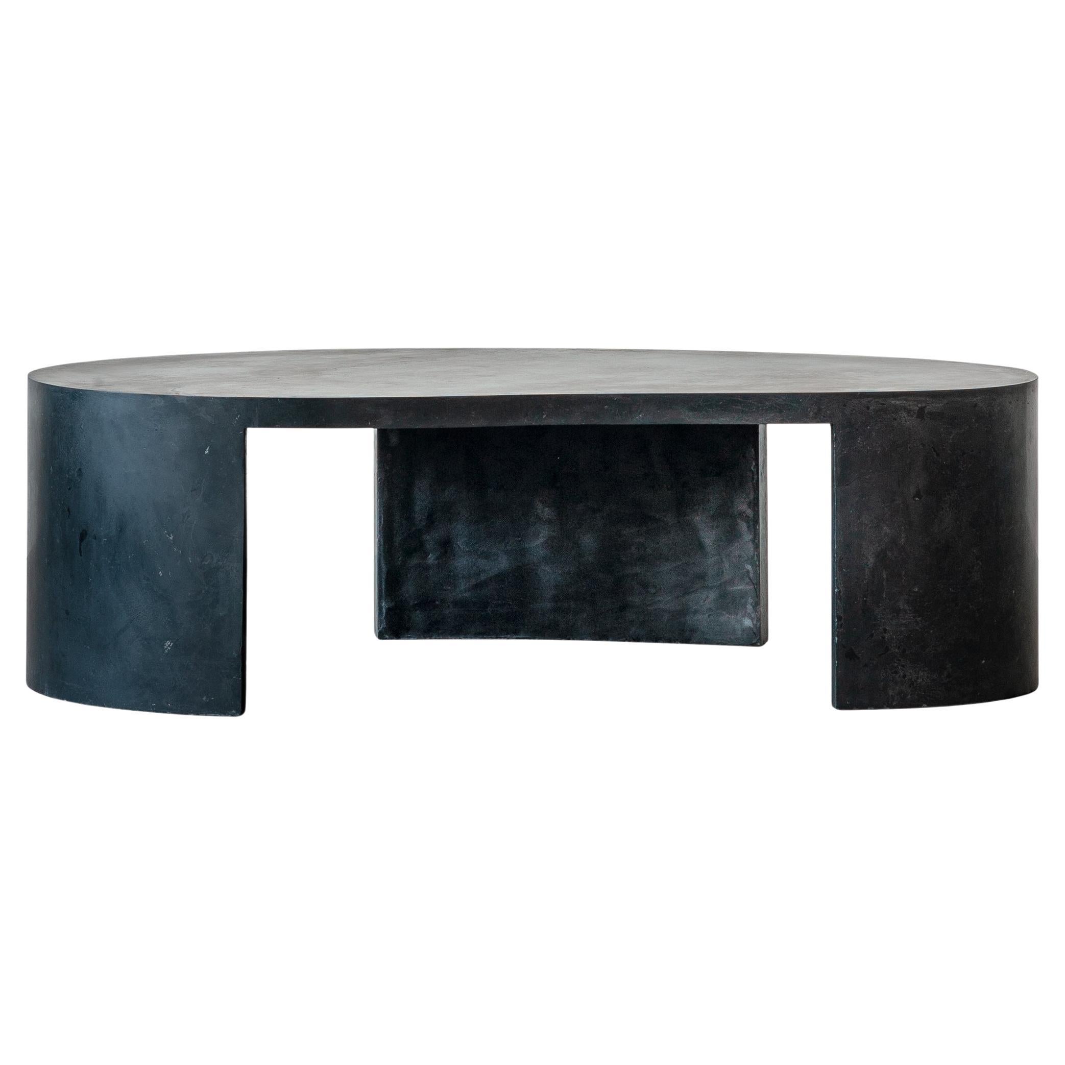 Stopgap, Black Stucco Coffee Table by Andréason & Leibel, Limited Edition For Sale