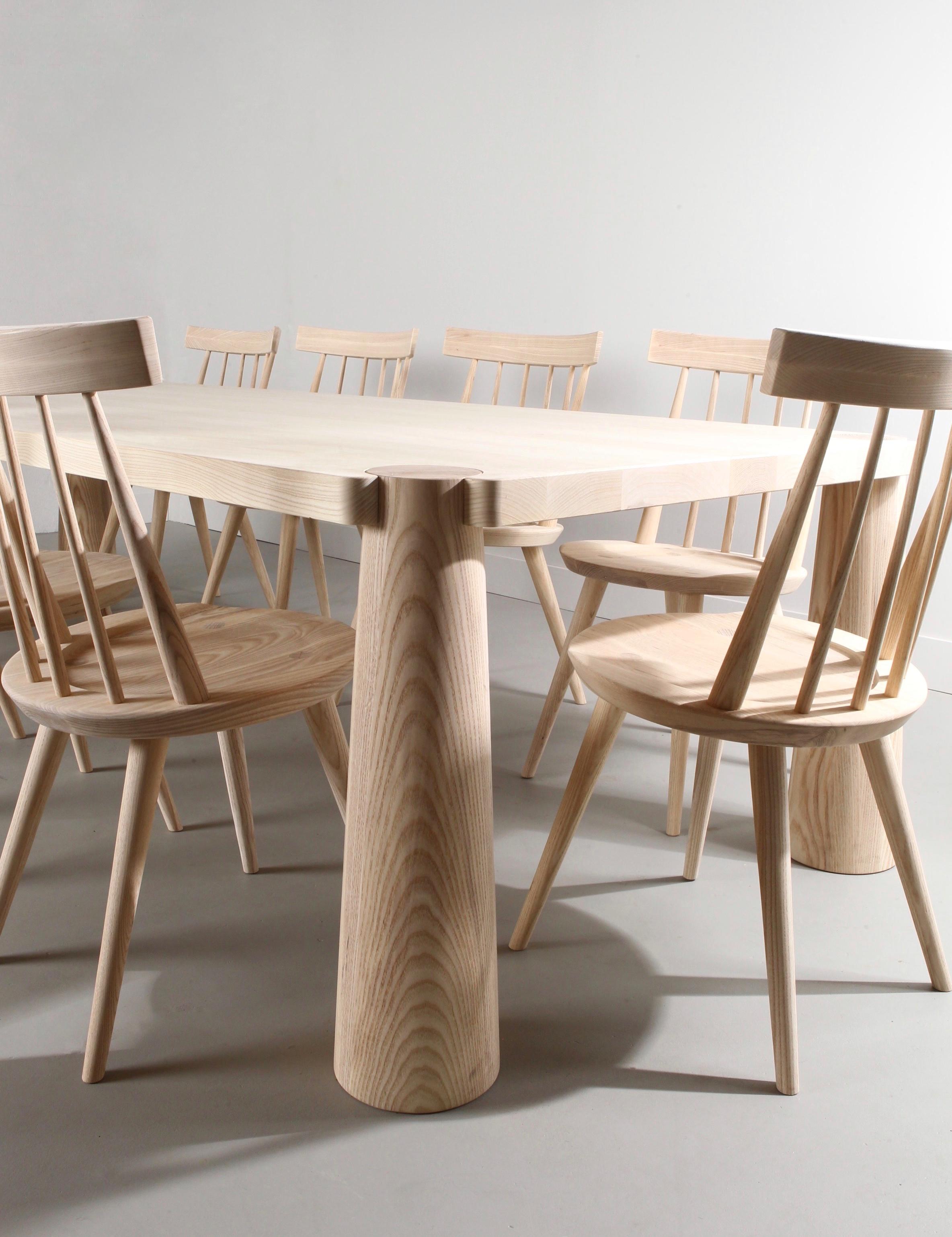 white ash table