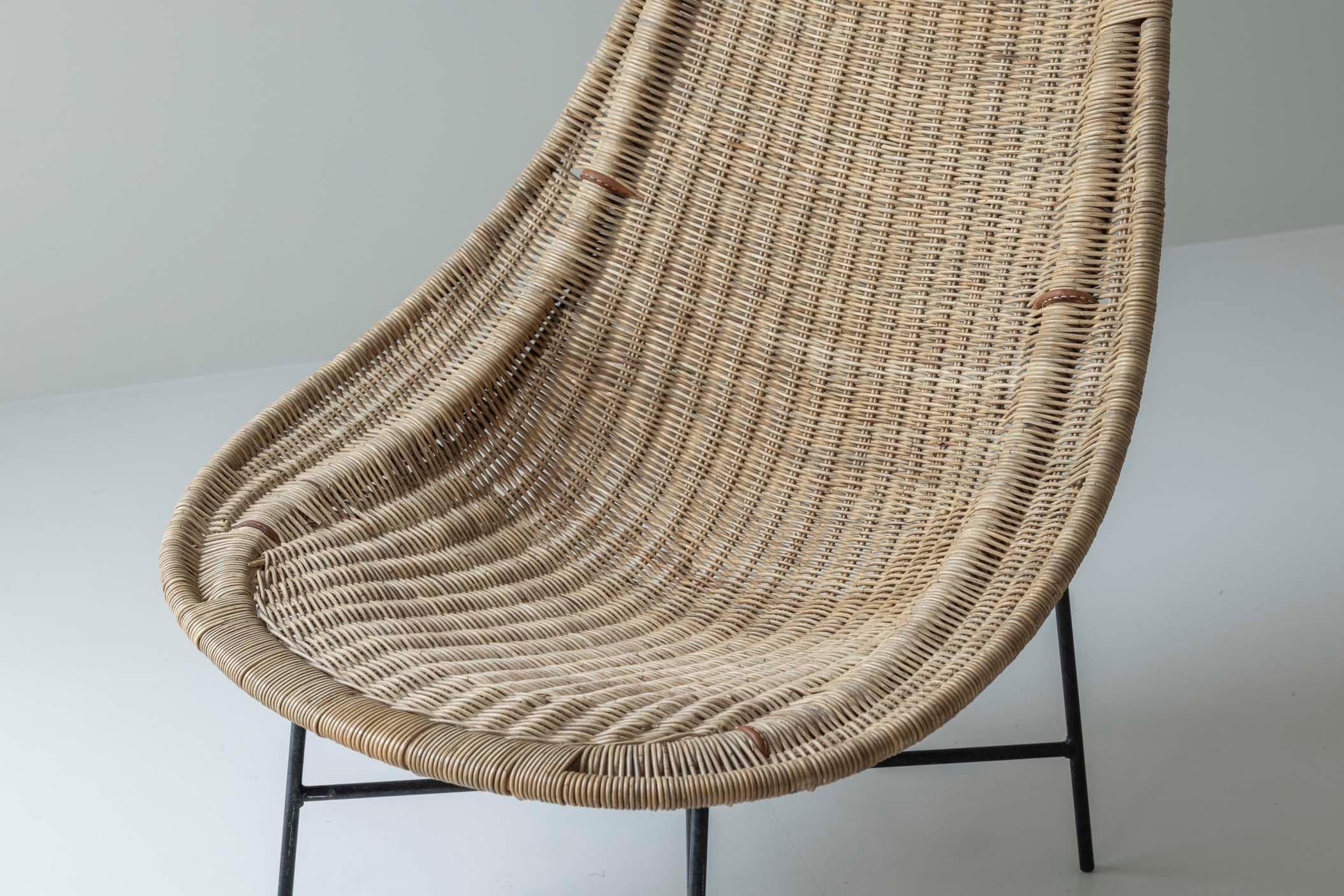 Metal ‘Stora Kraal’ lounge chair by Kerstin Hörlin-Holmquist, Sweden 1950s