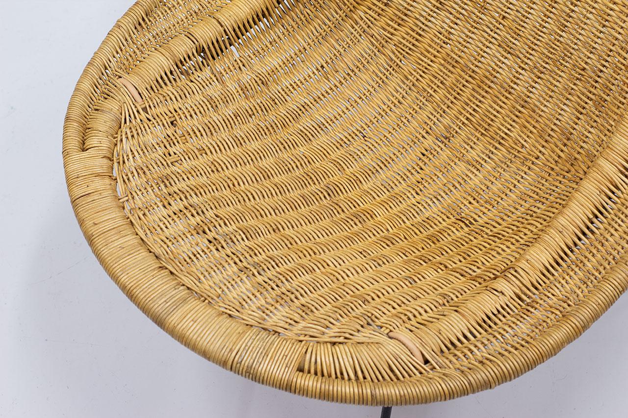 'Stora Kraal' Lounge Chair in Woven Cane by Kerstin Hörlin Holmquist, Sweden For Sale 2