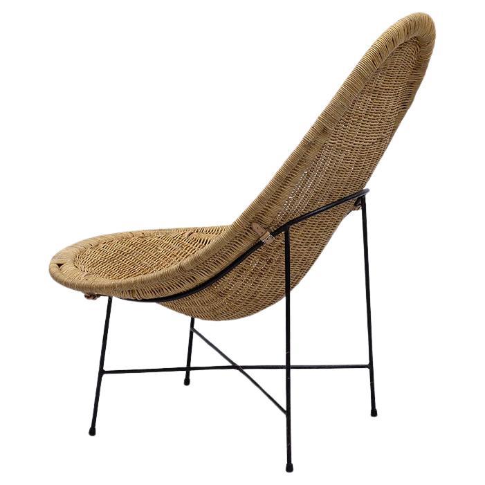 'Stora Kraal' Lounge Chair in Woven Cane by Kerstin Hörlin Holmquist, Sweden For Sale