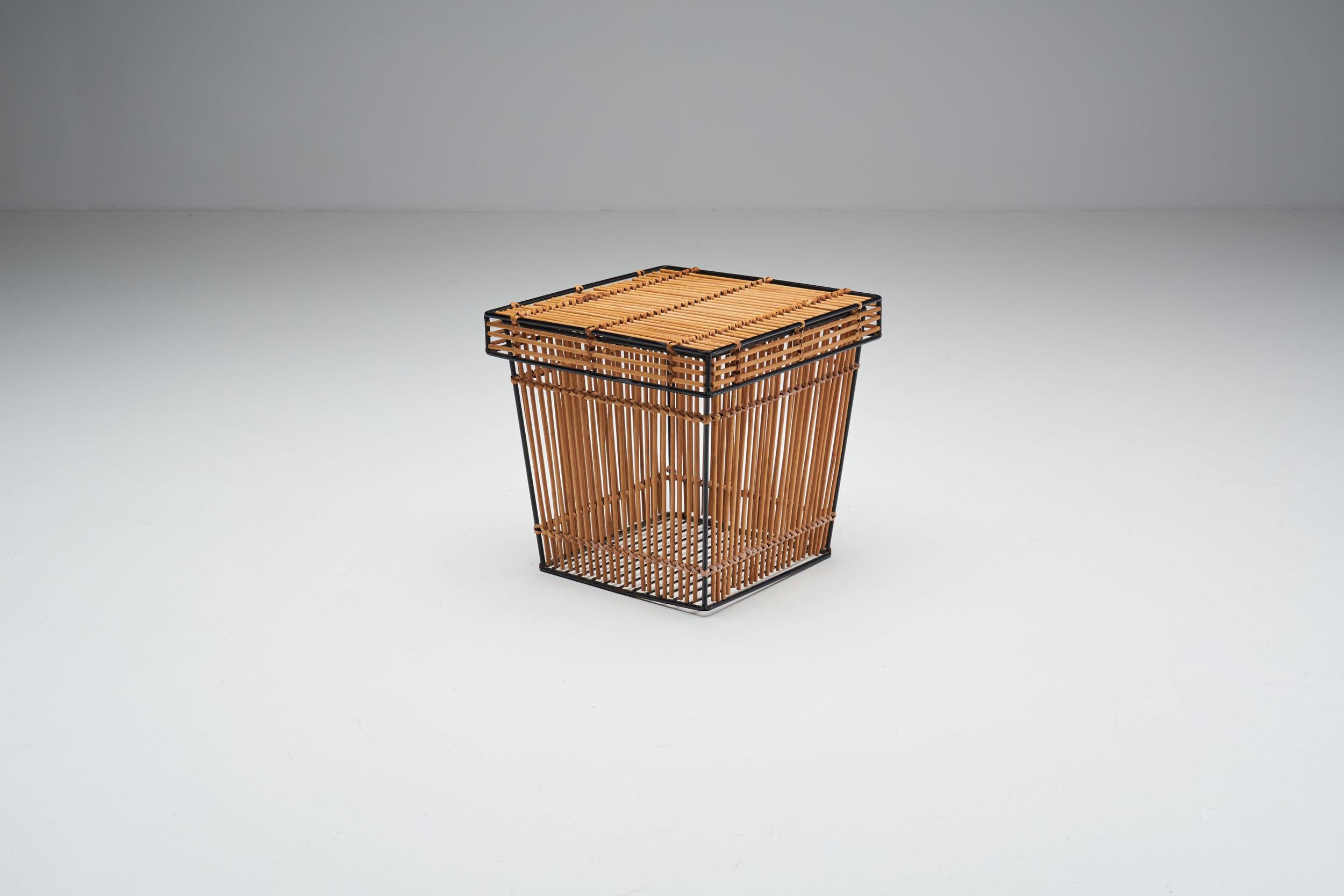 Storage Basket by Dirk van Sliedregt (attr.) for Rohé, Netherlands 1960s In Good Condition For Sale In Utrecht, NL