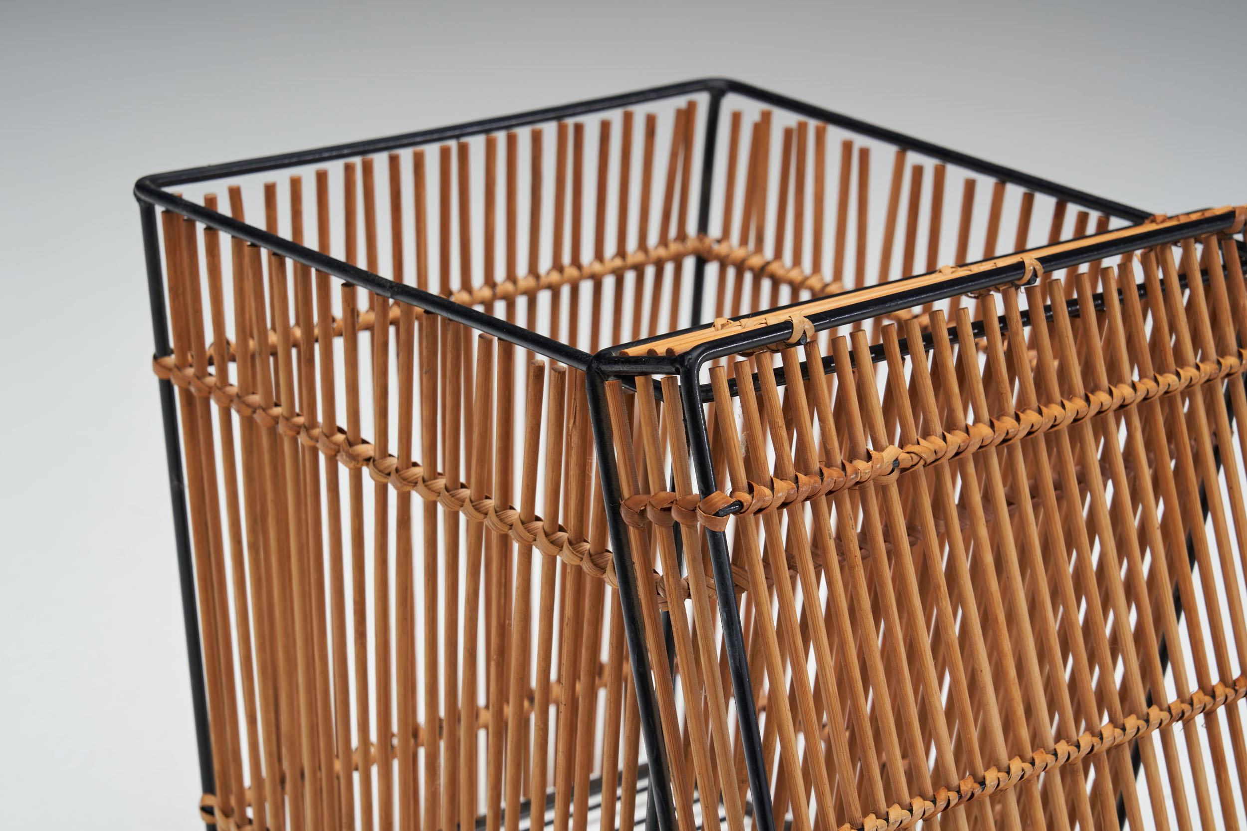 Storage Basket by Dirk van Sliedregt (attr.) for Rohé, Netherlands 1960s For Sale 3