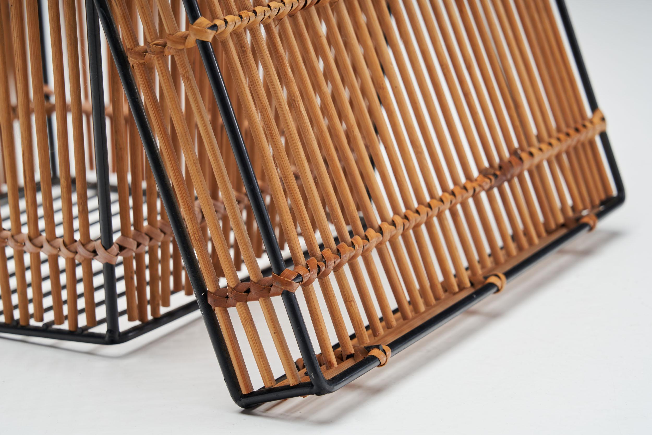 Storage Basket by Dirk van Sliedregt (attr.) for Rohé, Netherlands 1960s For Sale 9