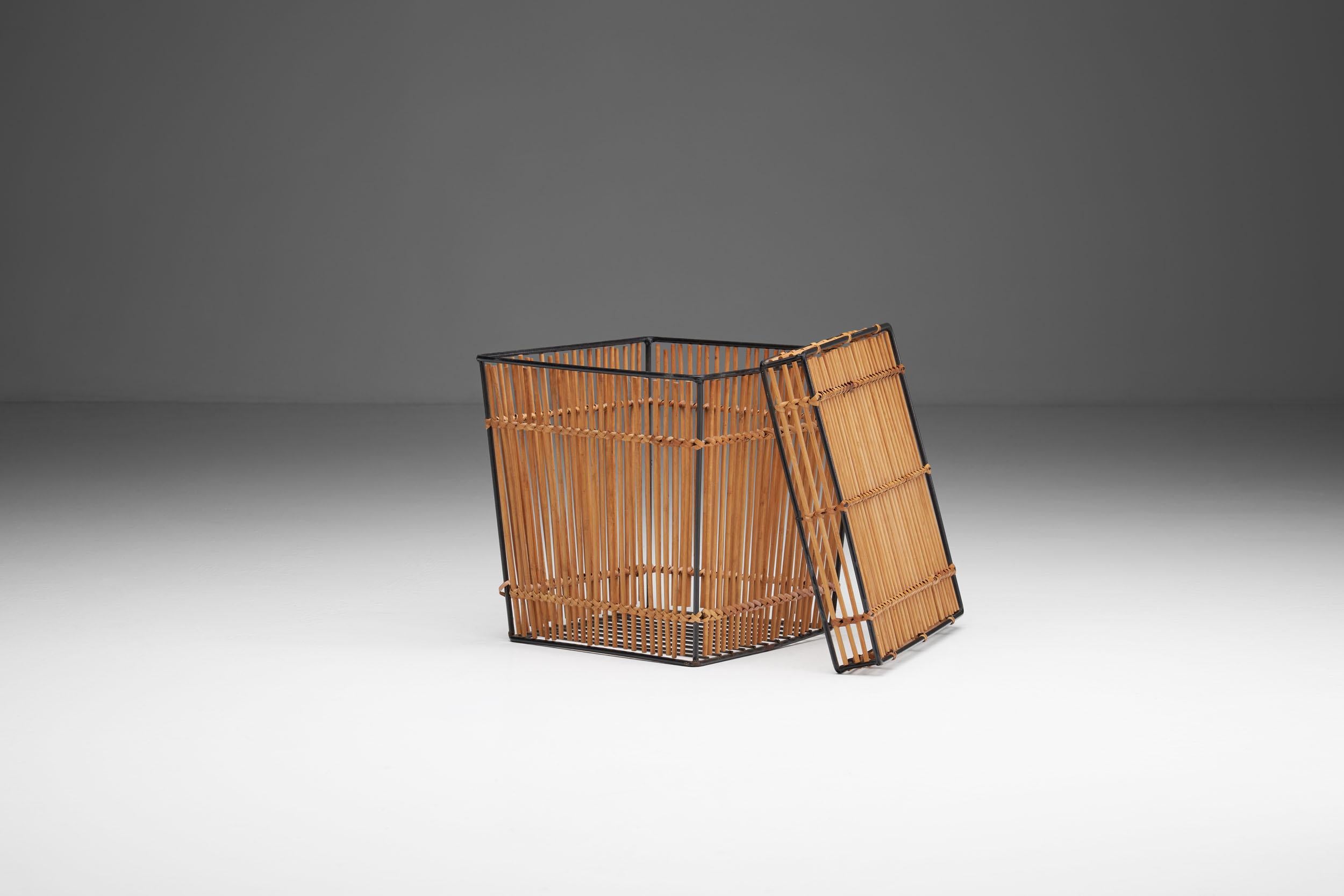 Dutch Storage Basket by Dirk van Sliedregt (attr.) for Rohé, Netherlands 1960s For Sale