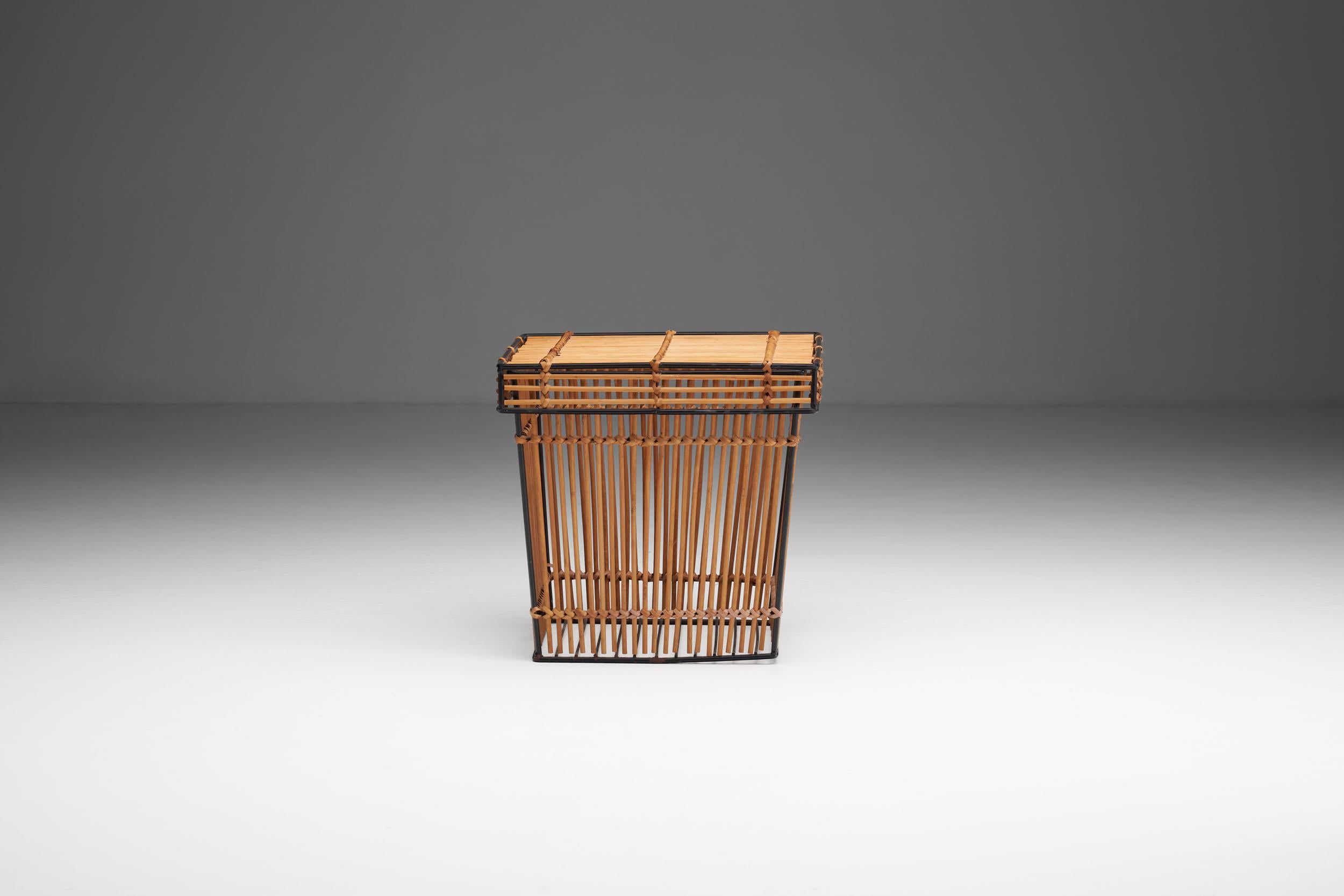 Storage Basket by Dirk van Sliedregt (attr.) for Rohé, Netherlands 1960s In Good Condition For Sale In Utrecht, NL
