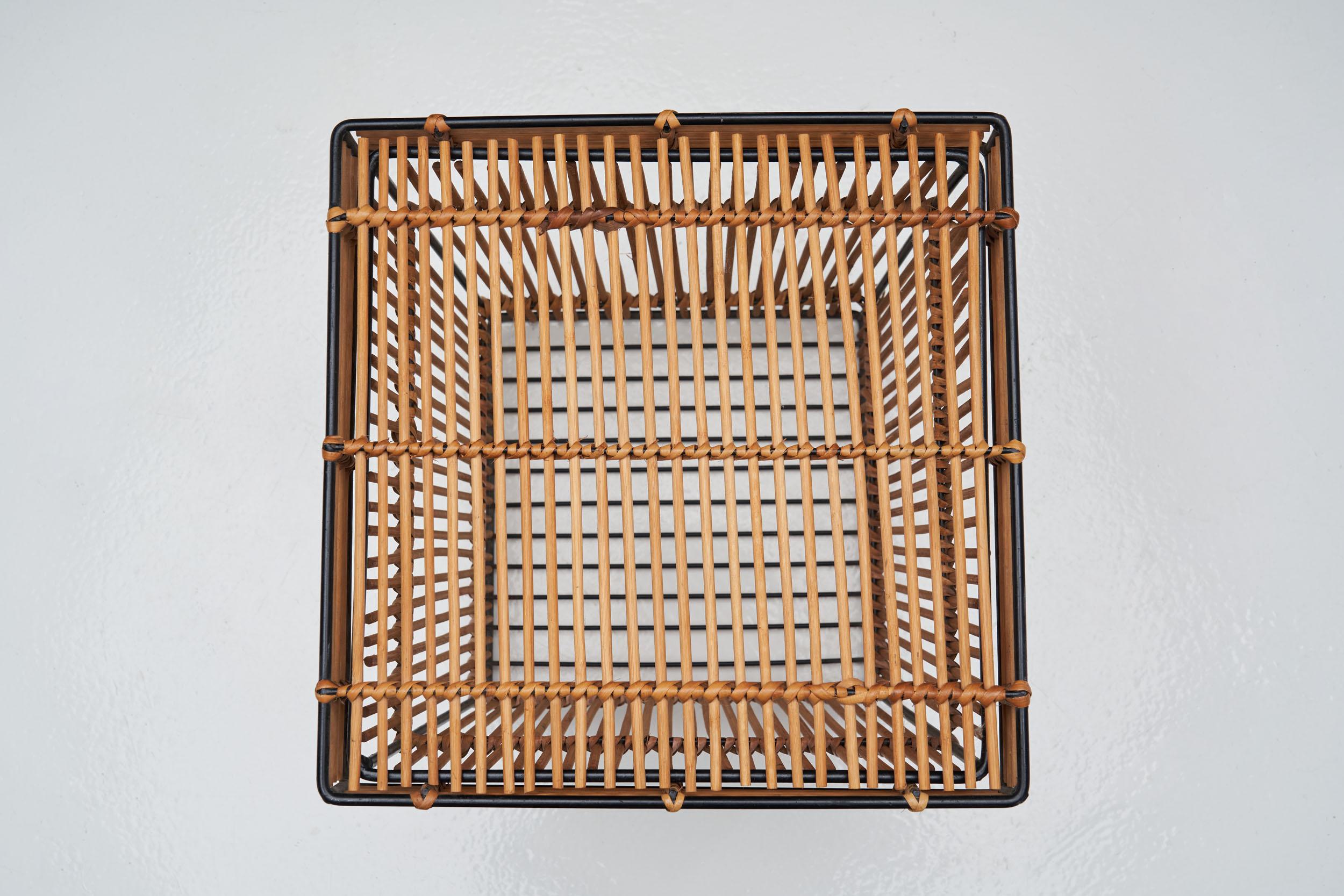 Storage Basket by Dirk van Sliedregt (attr.) for Rohé, Netherlands 1960s For Sale 1