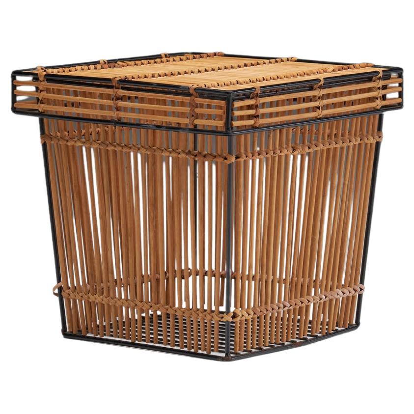 Storage Basket by Dirk van Sliedregt (attr.) for Rohé, Netherlands 1960s For Sale