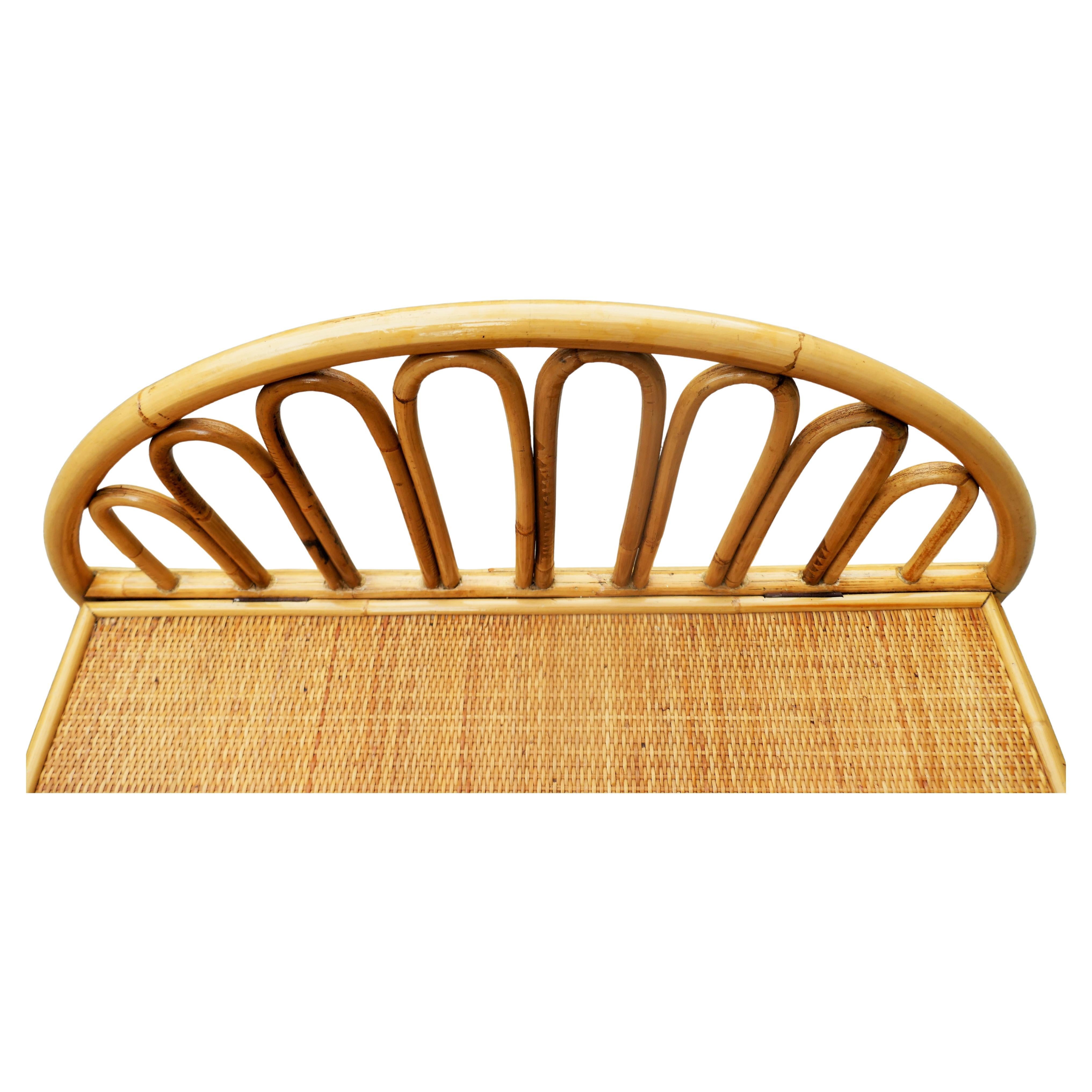 Bambou Banc de rangement attribué à Dal Vera en vente
