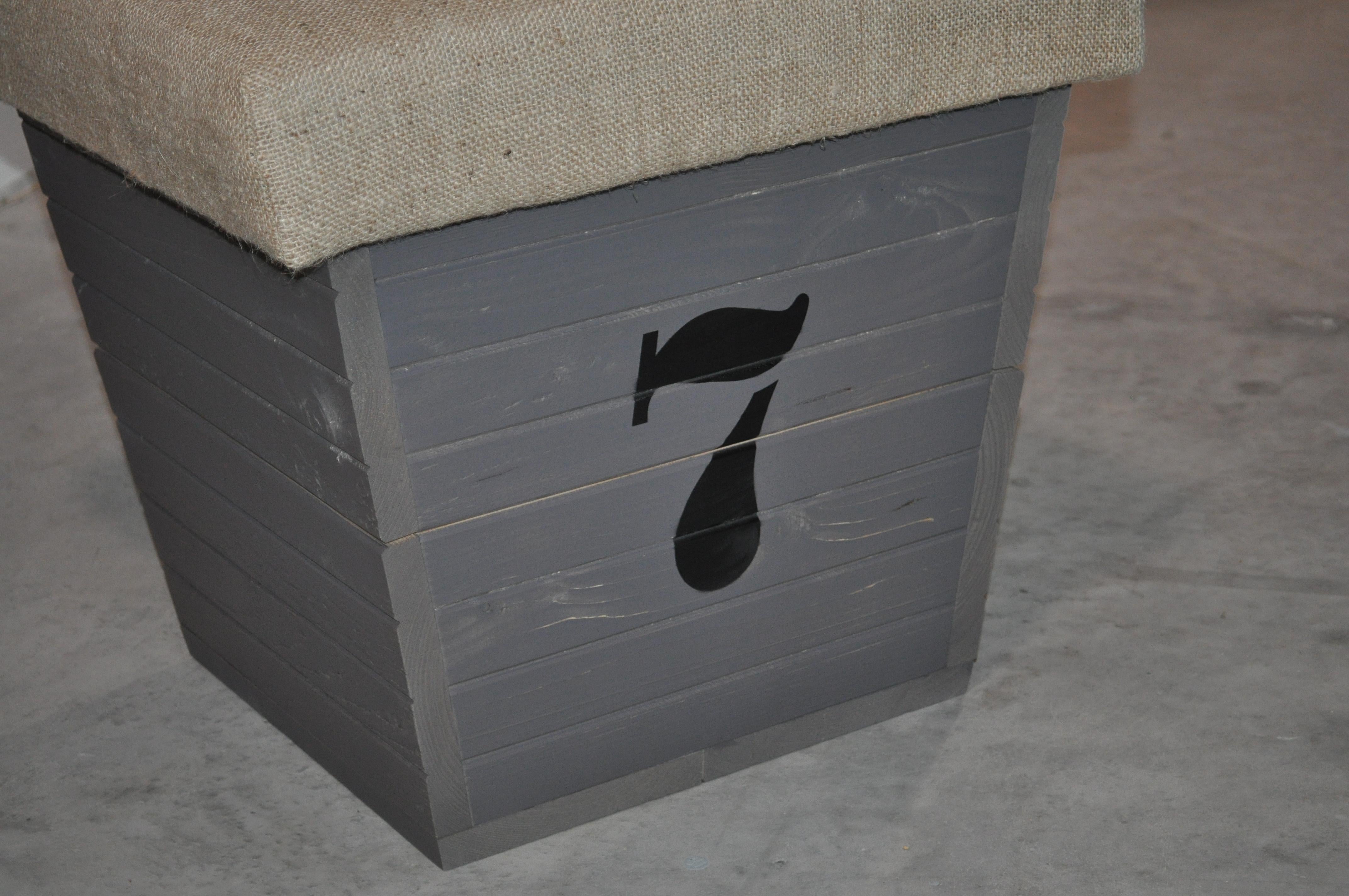 Storage Box / Seat with Number (Industriell) im Angebot