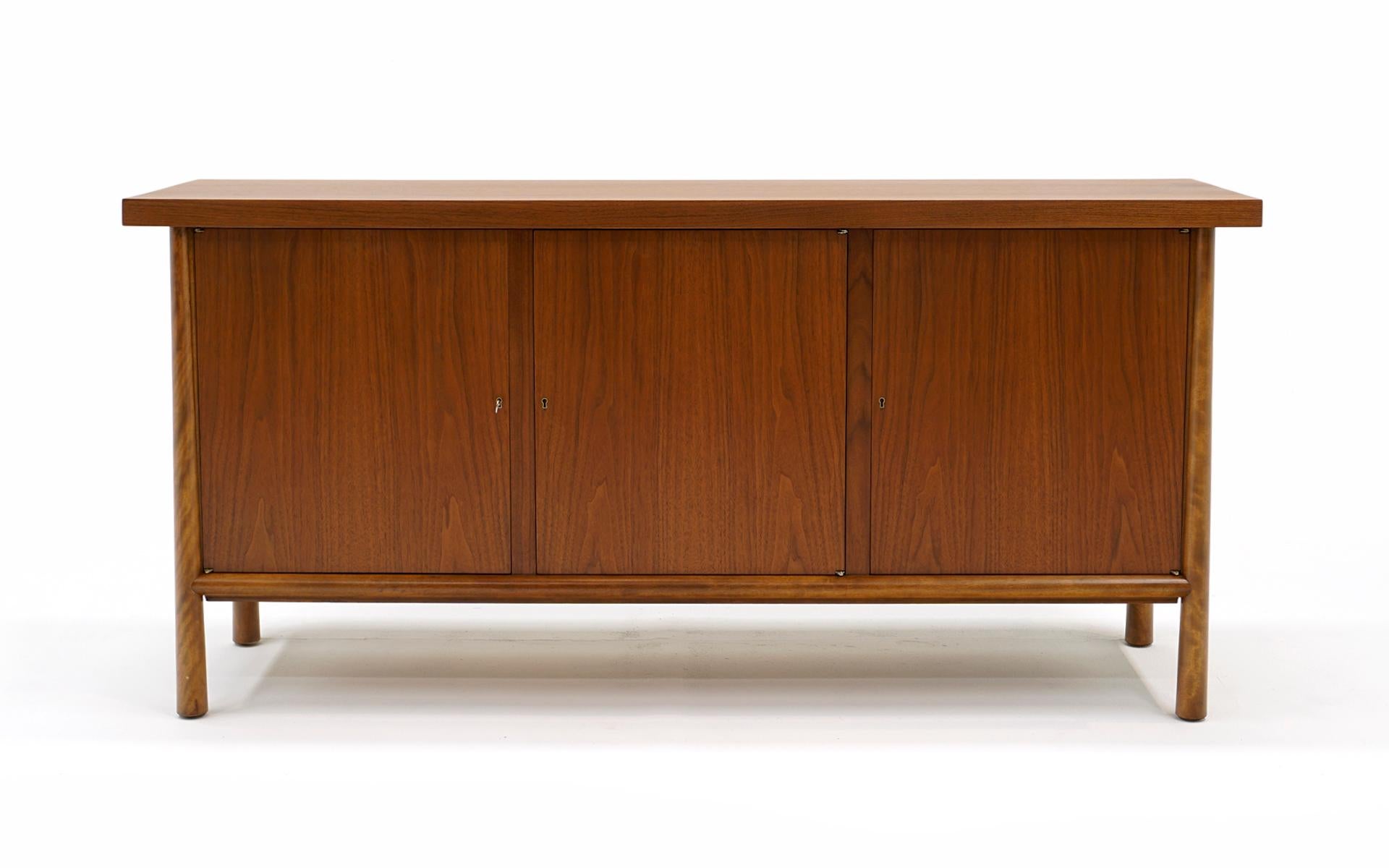 American Storage Cabinet Credenza by Robsjohn-Gibbings for Widdicomb. Walnut. Excellent. For Sale