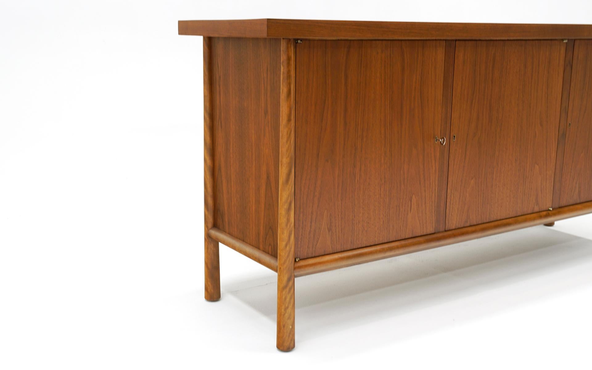 Storage Cabinet Credenza by Robsjohn-Gibbings for Widdicomb. Walnut. Excellent. For Sale 1