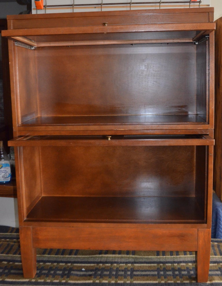 Storage Cabinet Lawyer Barrister 2 Stacking Units with Retractable ...