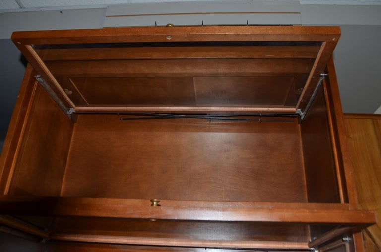 Storage Cabinet Lawyer Barrister 2 Stacking Units with Retractable ...