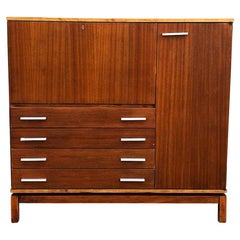 Used Storage Cabinet with Desk Marcel Gascoin for Alvéole, 1950