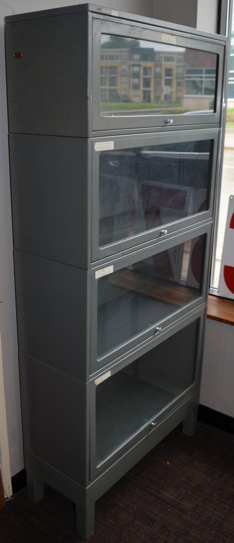 Storage File Cabinet Lawyer's Barrister Bookcase, Steel, Glass Doors at ...