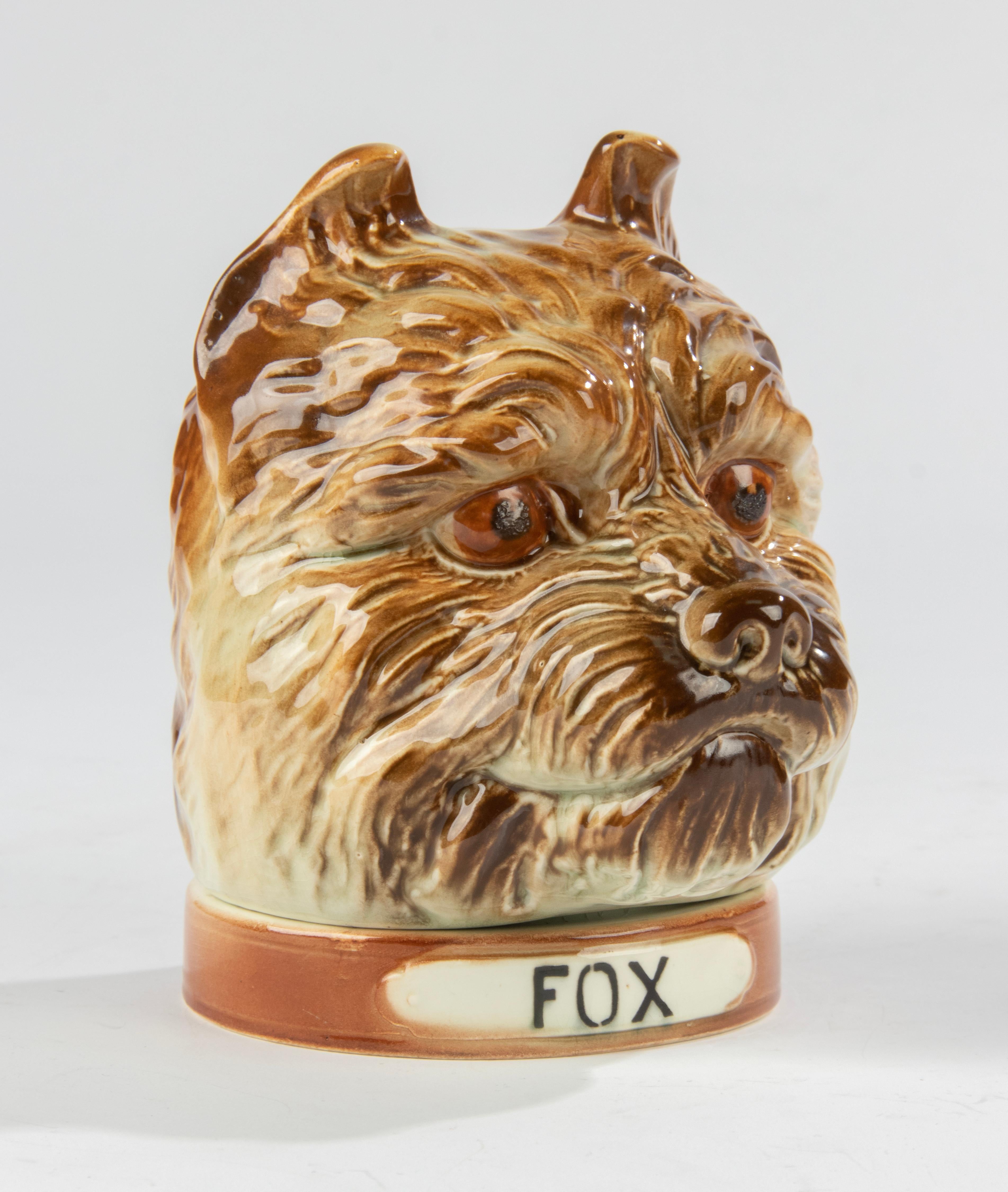 Storage jar Ceramic Fox Terrier Dog 10