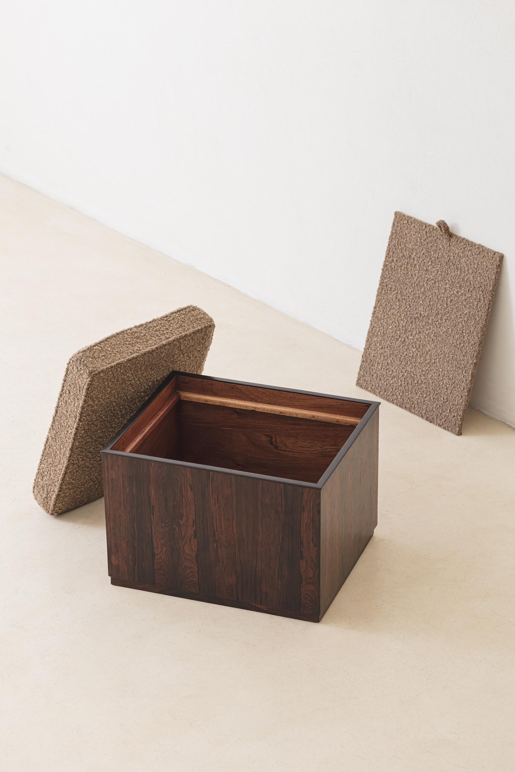 Storage Ottoman, Celina Decorações, 1960s, Brazilian Midcentury For Sale 4