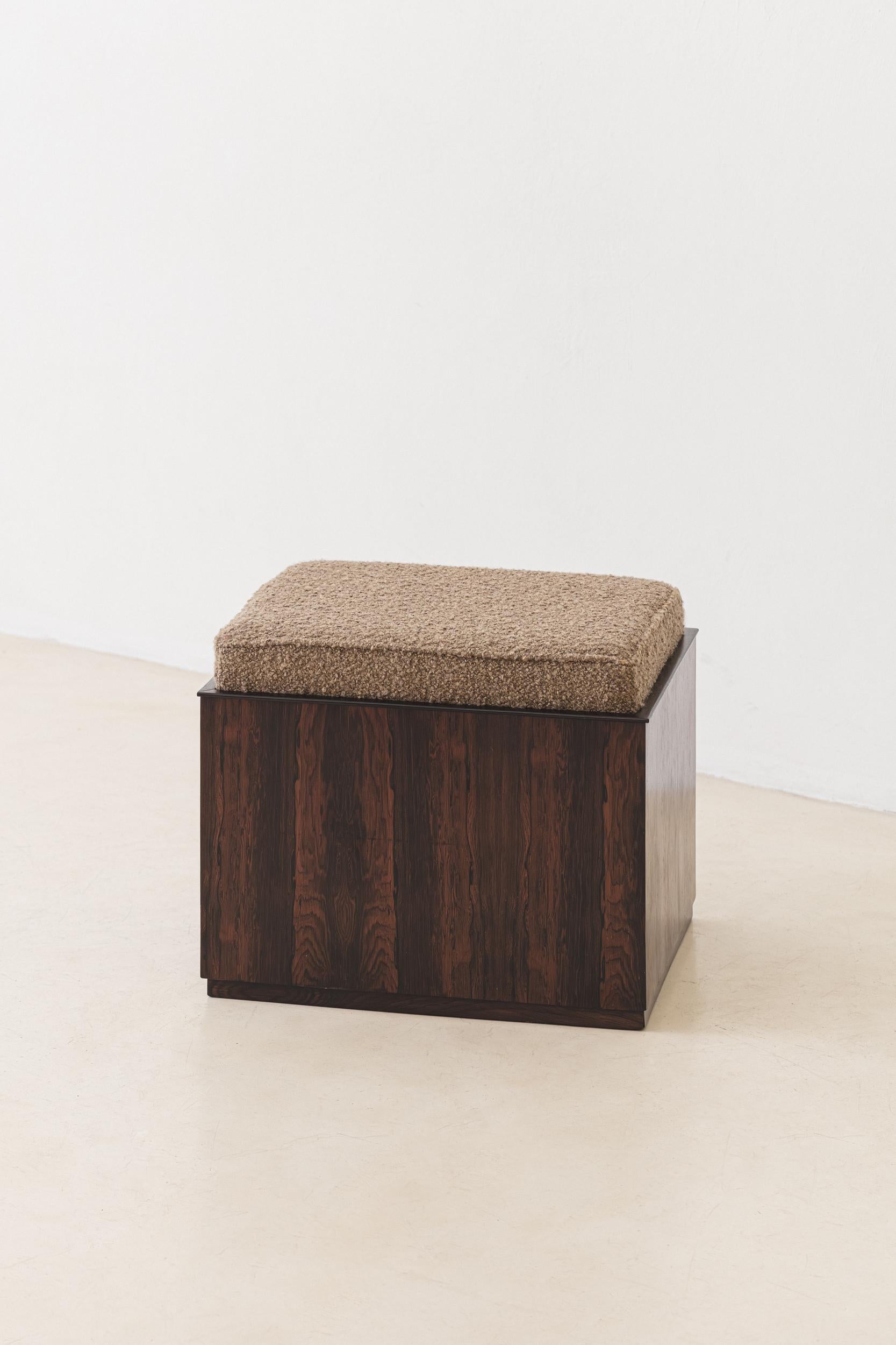 Mid-Century Modern Storage Ottoman, Celina Decorações, 1960s, Brazilian Midcentury For Sale