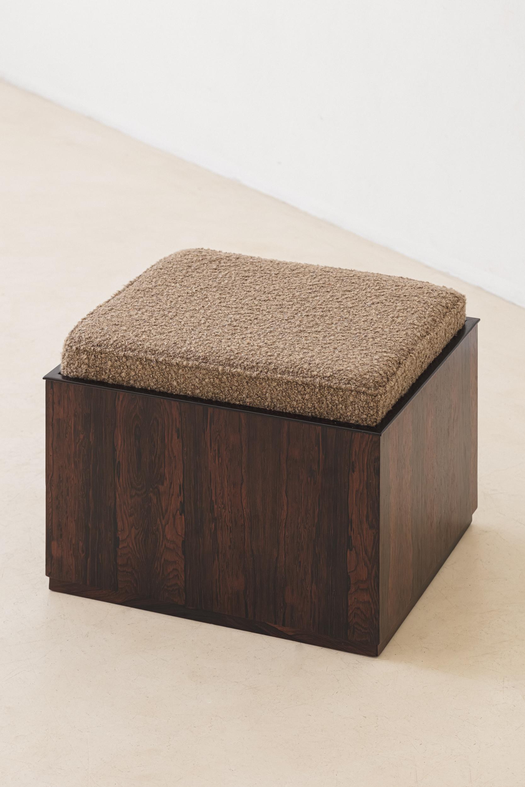Mid-20th Century Storage Ottoman, Celina Decorações, 1960s, Brazilian Midcentury For Sale