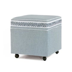 Storage Ottoman Cube - Sky Blue