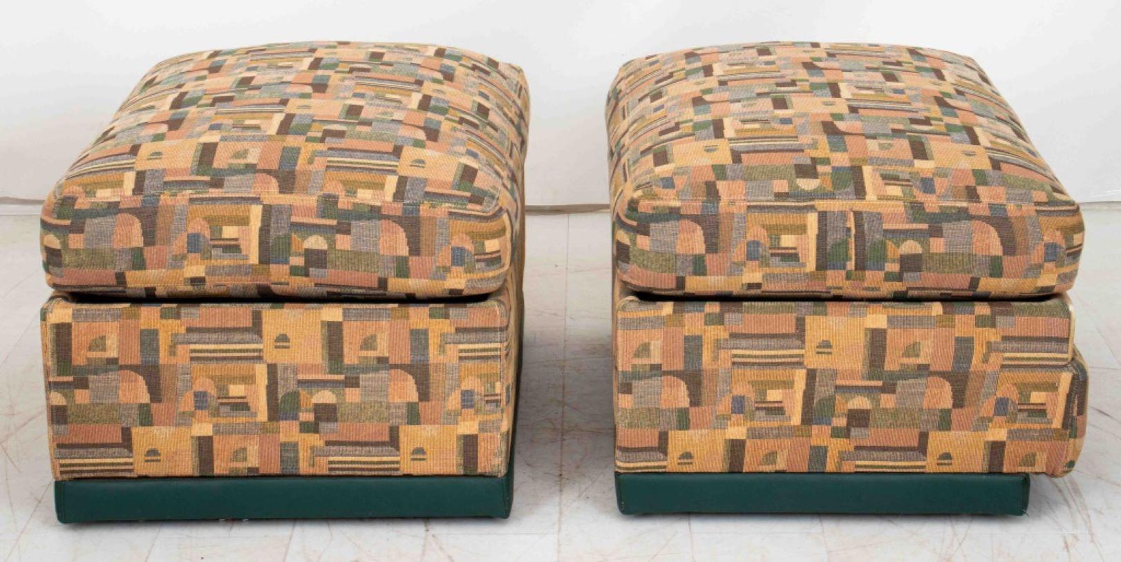 Storage Ottoman Stools on Casters, 2 For Sale 2
