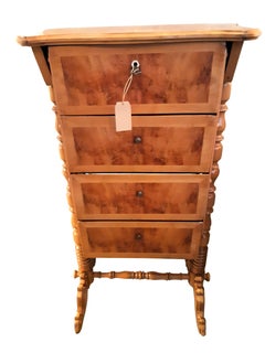 Storage table around 1870 in cherrywood