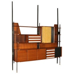 Storage Unit Wood Veneer Vintage Italy, 1960s