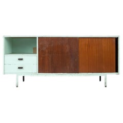 Storage White and Brown Cabinet University in France Jean Zay, 50s Alain Richard
