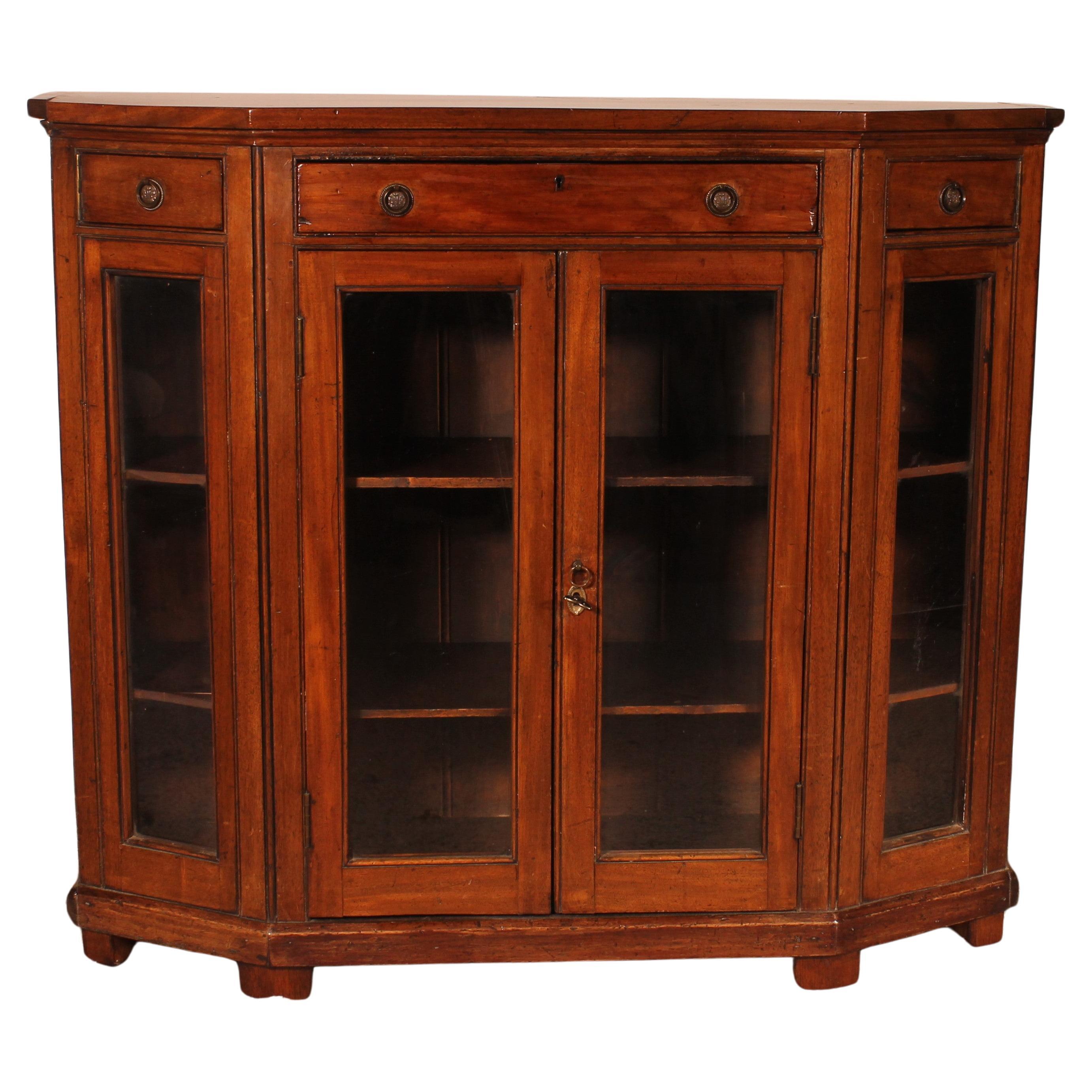 Store Showcase Cabinet Or Bookcase In Mahogany Early 19th Century