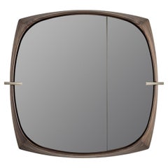 Specchio quadrato Storer in noce
