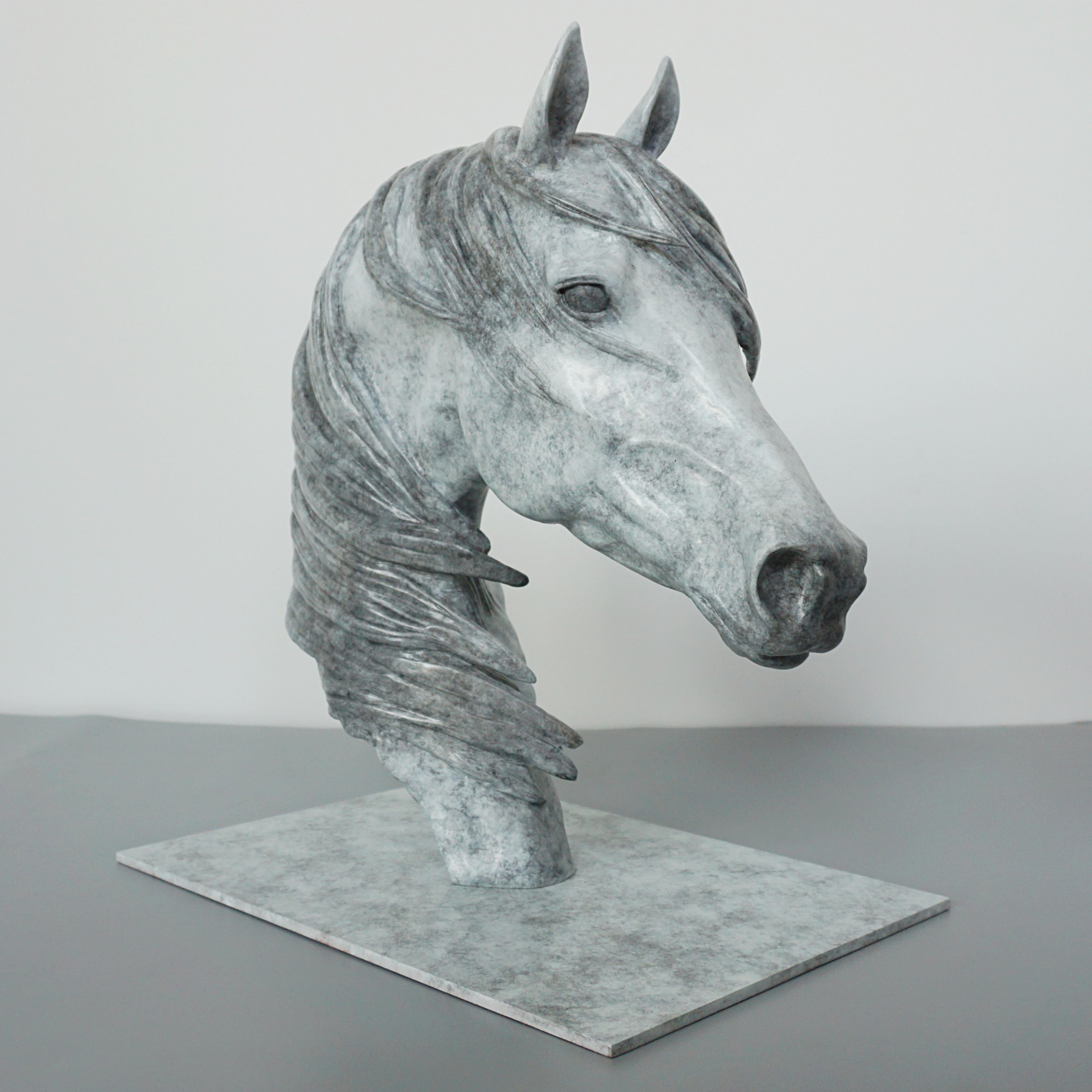 'Storm' Beautiful Dappled Gray Limited Edition Bronze Sculpture by Gill Parker 4