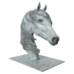 'Storm' Beautiful Dappled Gray Limited Edition Bronze Sculpture by Gill Parker