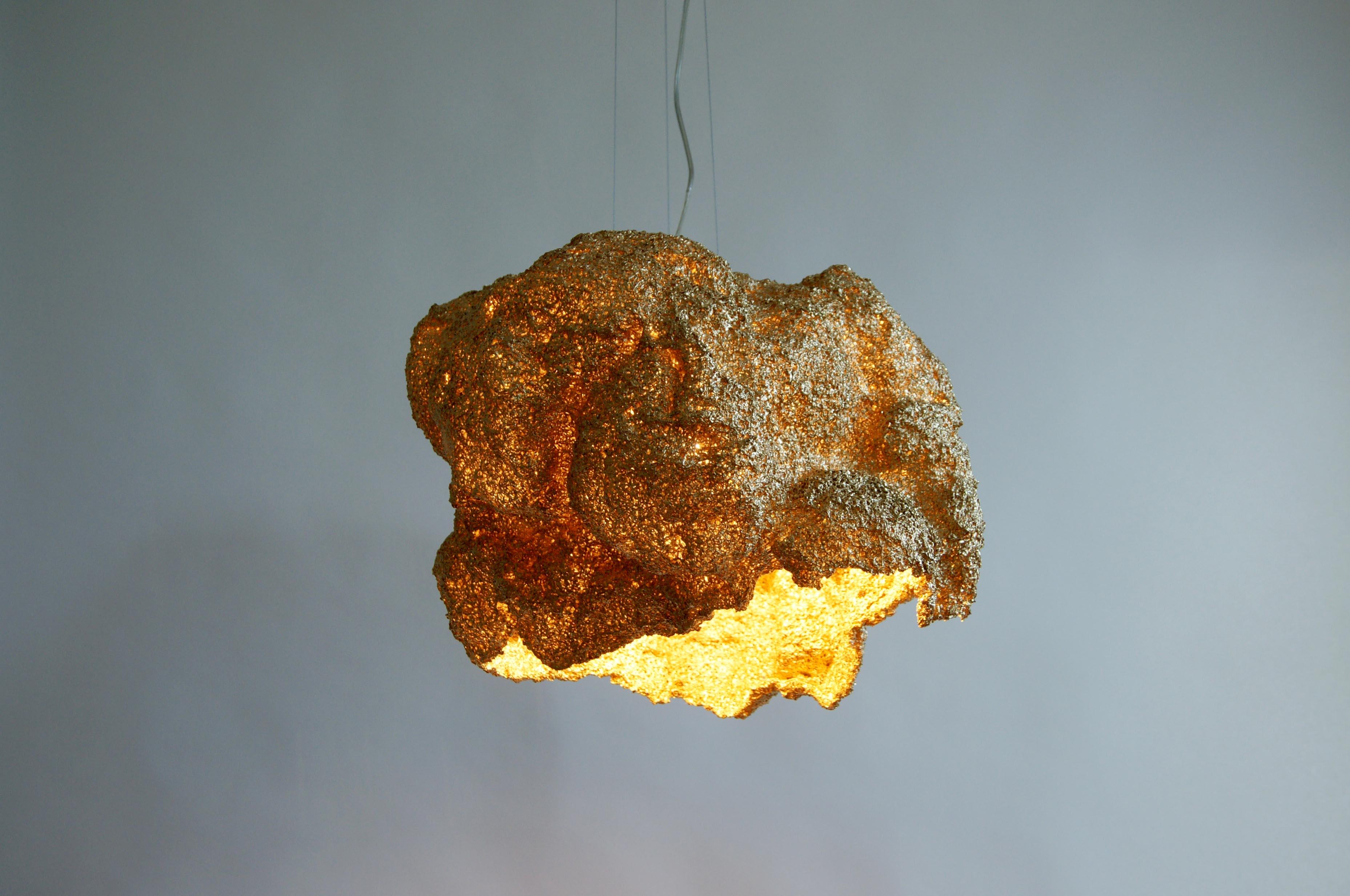 Modern Storm Chandelier Bronze by Johannes Hemann For Sale