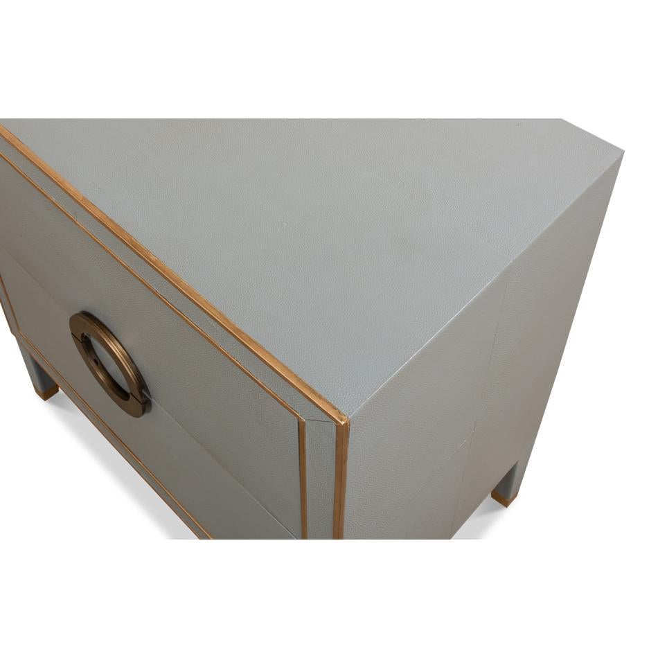 Storm Gray Modern Nightstand In New Condition For Sale In Westwood, NJ