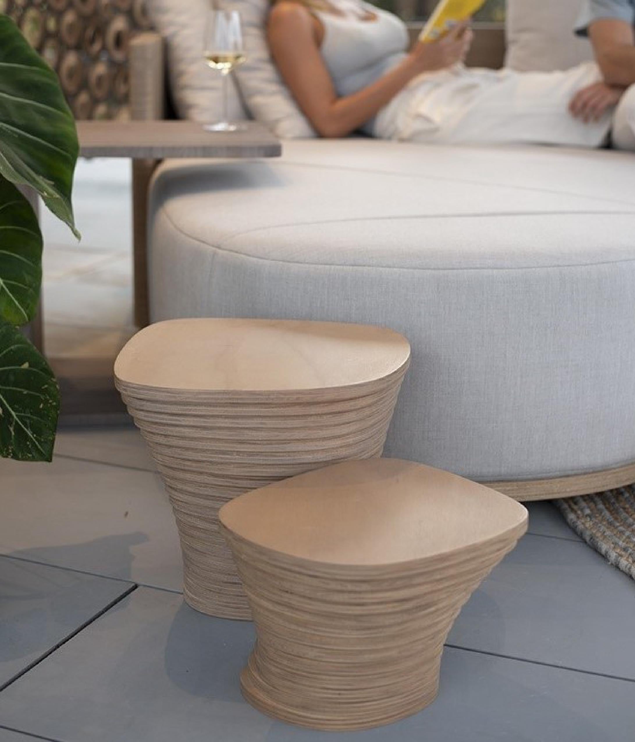 Guatemalan Storm Mini  Large Table by Piegatto, a Sculputural Contemporary Side Table For Sale