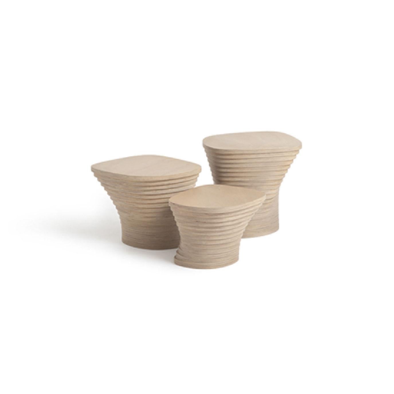 The Storm Mini Small Side Table is a compact and versatile piece that exudes elegance and practicality. Crafted from high-quality laminated plywood, this table showcases a smooth and durable finish, making it a sturdy yet stylish addition to any