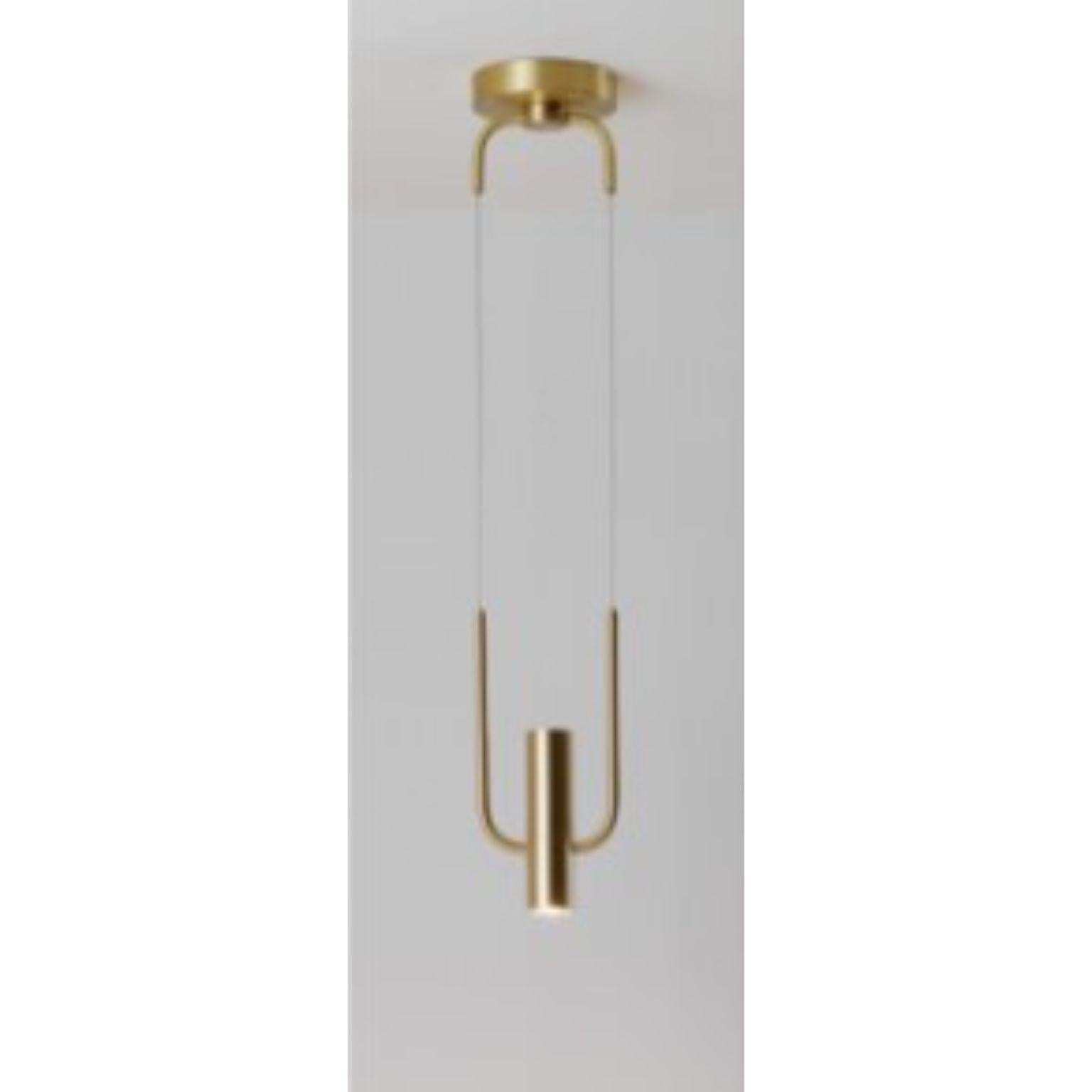 Storm Pendant by Emilie Cathelineau
Dimensions: D15.6 x W5 X H200 cm
Materials: Solid brass, White Polycarbonate.
Others finishes are available.

All our lamps can be wired according to each country. If sold to the USA it will be wired for the