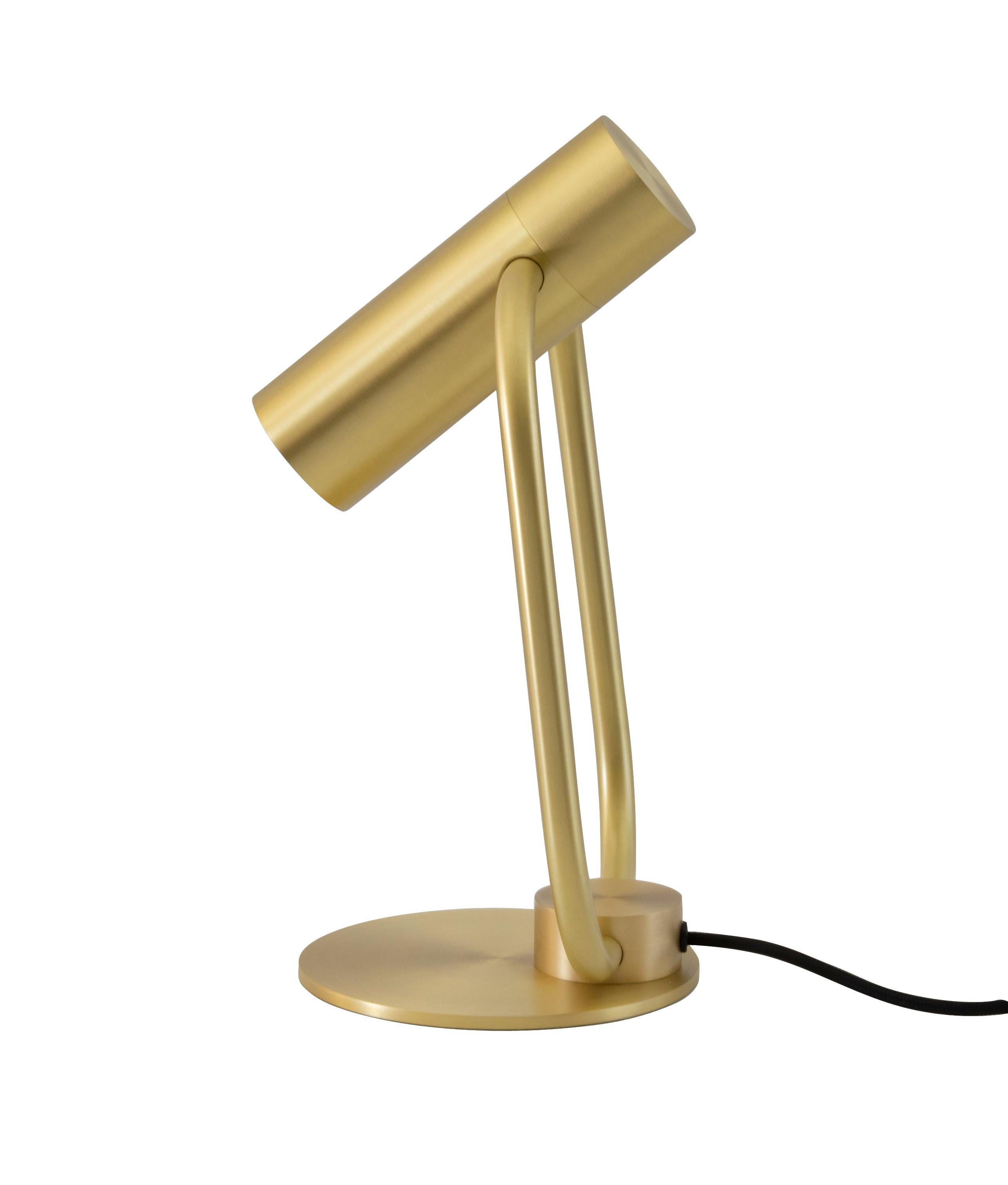 Storm table lamp by Emilie Cathelineau
Dimensions: D 15.6 x W 5 X H 26.5 cm
Materials: solid brass, white polycarbonate.
Others finishes are available.

All our lamps can be wired according to each country. If sold to the USA it will be wired