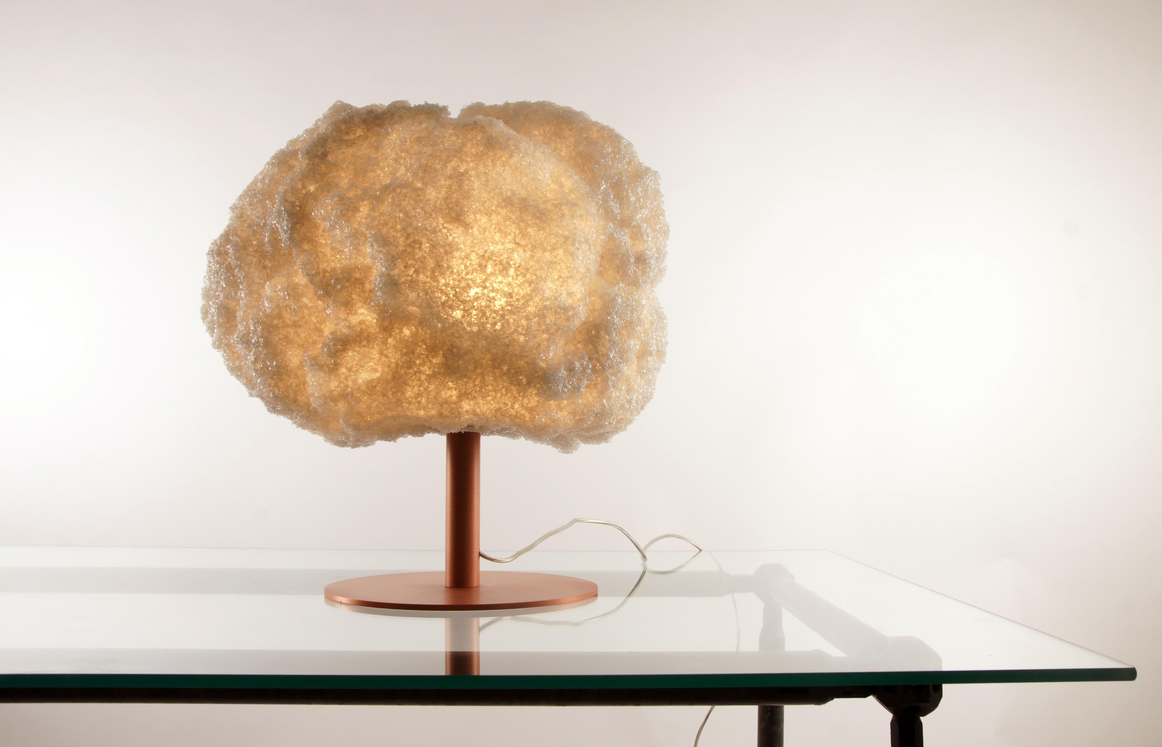 German Storm Table Light Copper by Johannes Hemann For Sale