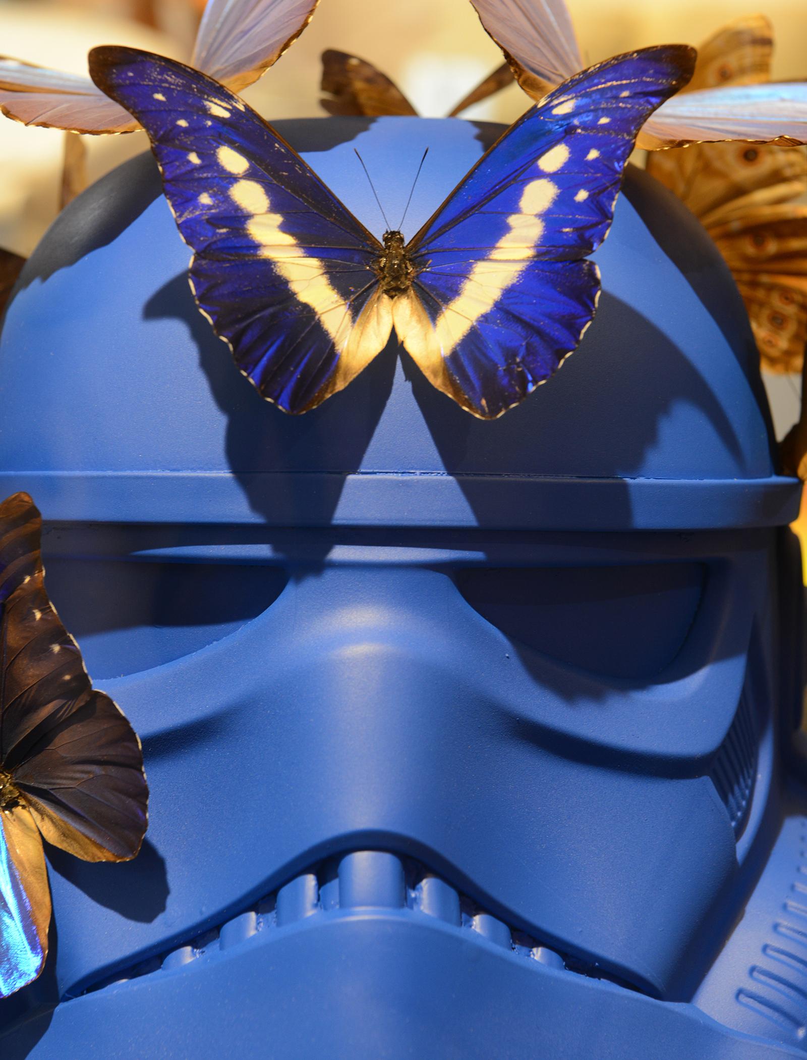 Sculpture de papillons du Stormtrooper Blue Helmet en vente 1