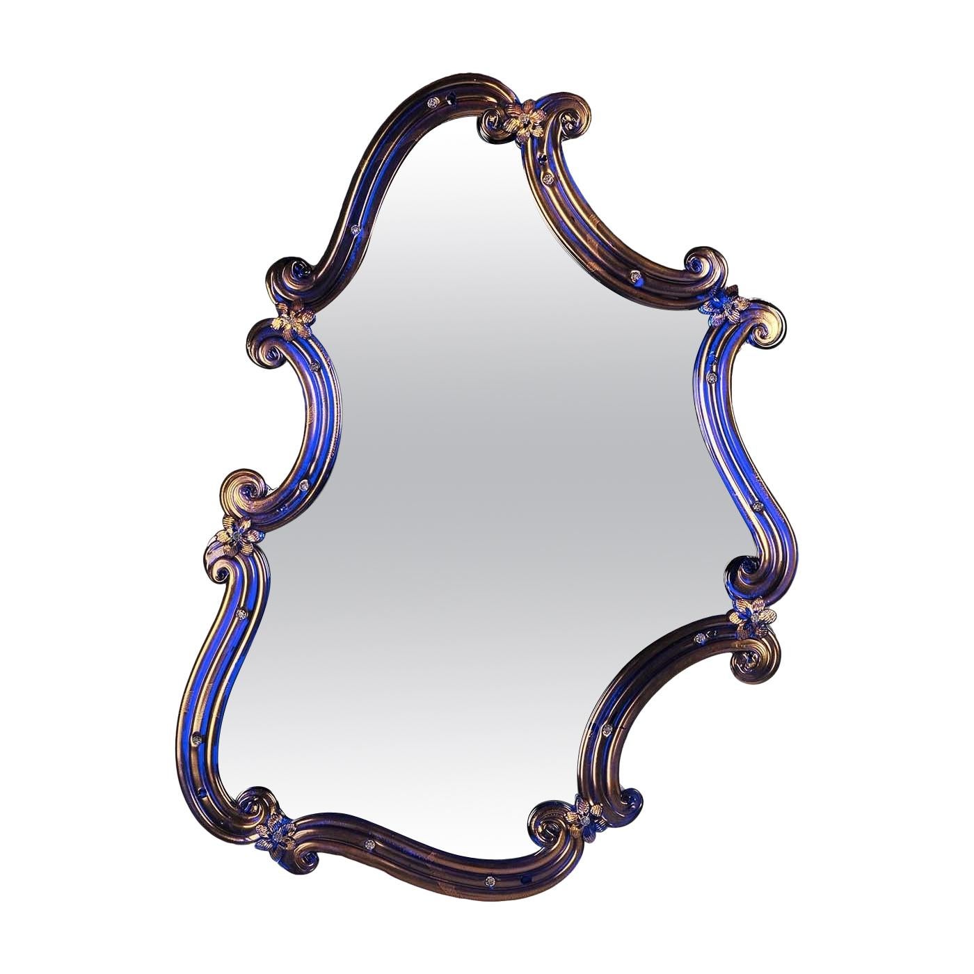 Storti Co L'Oro Diagonal Mirror by Ongaro & Fuga For Sale