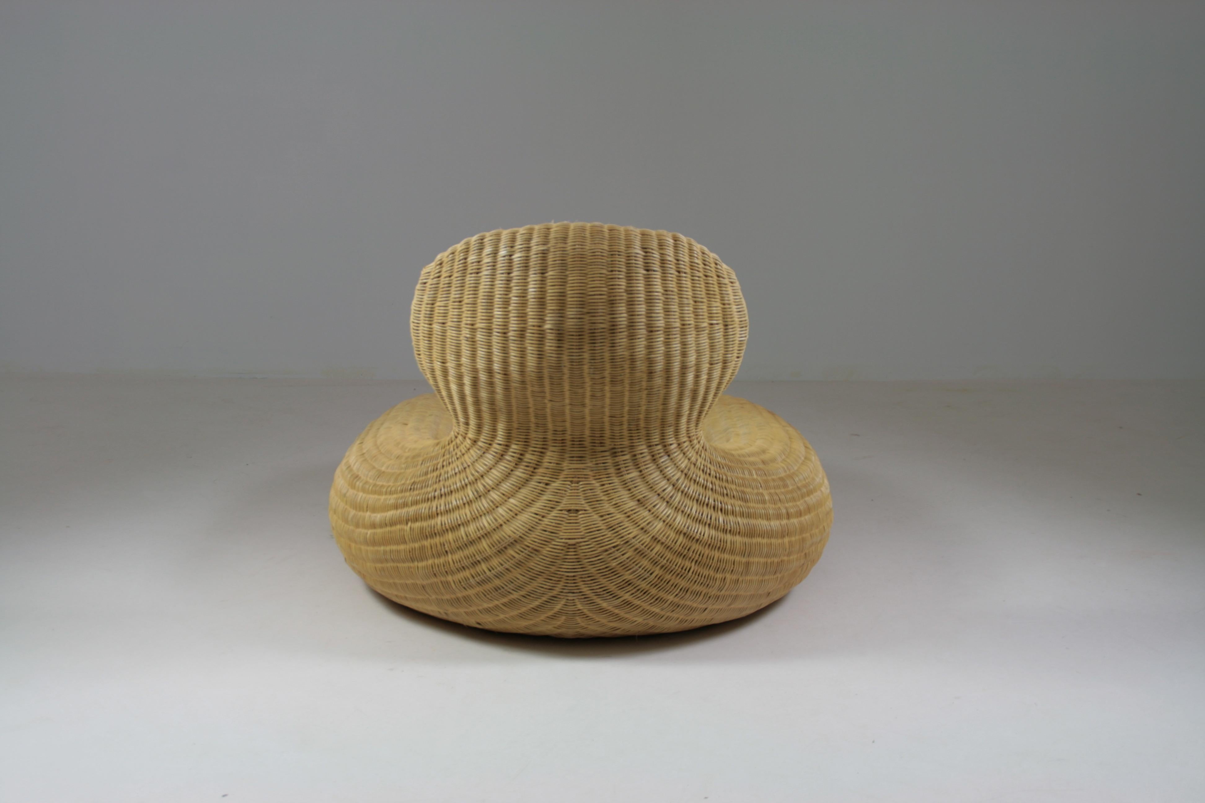 Storvik Rattan Armchair by Carl Öjerstam for Ikea, 2000s In Good Condition For Sale In GRENOBLE, FR