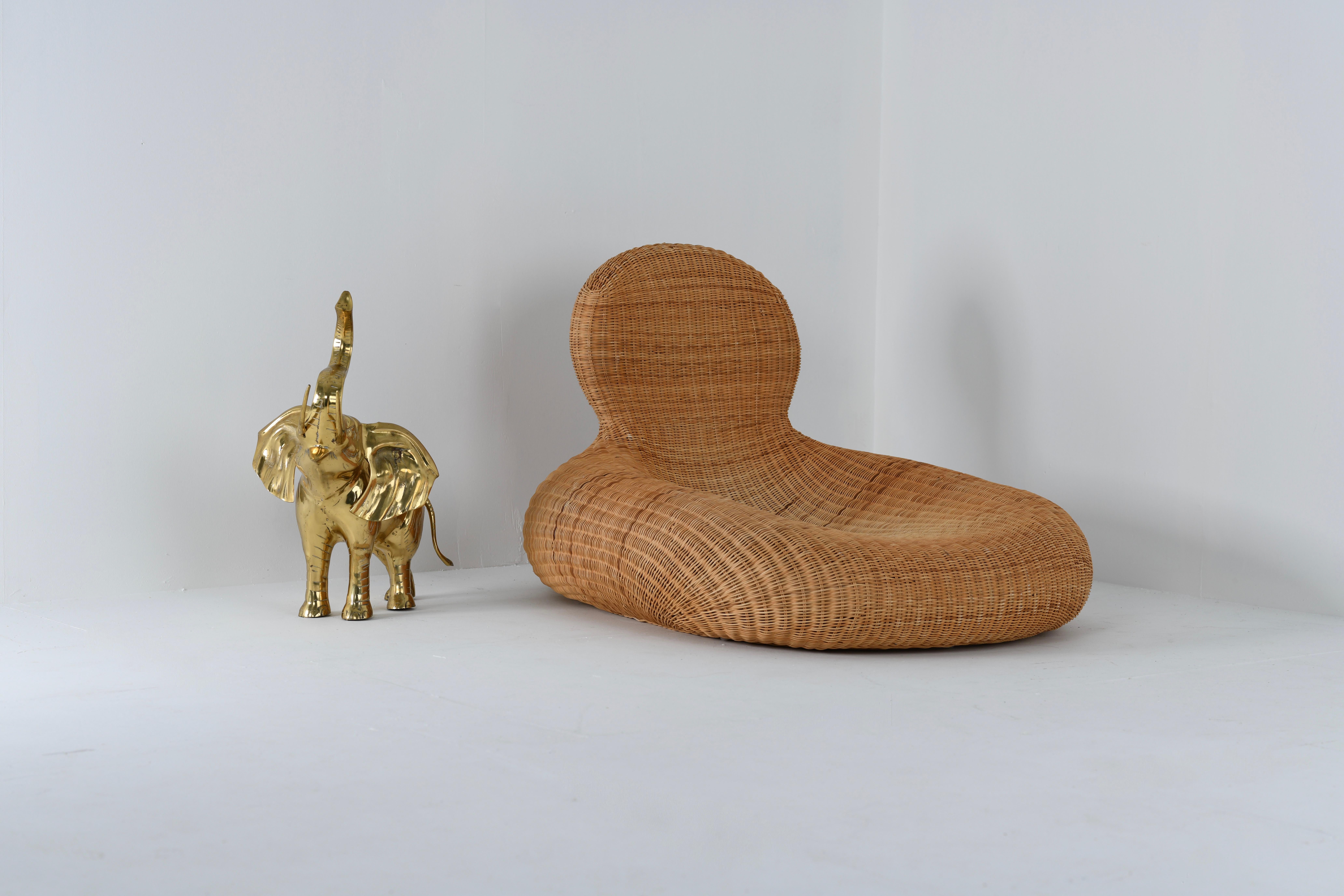 Scandinavian Modern Storvik Rattan Cane Lounge Chair by Carl Öjerstam for Ikea For Sale